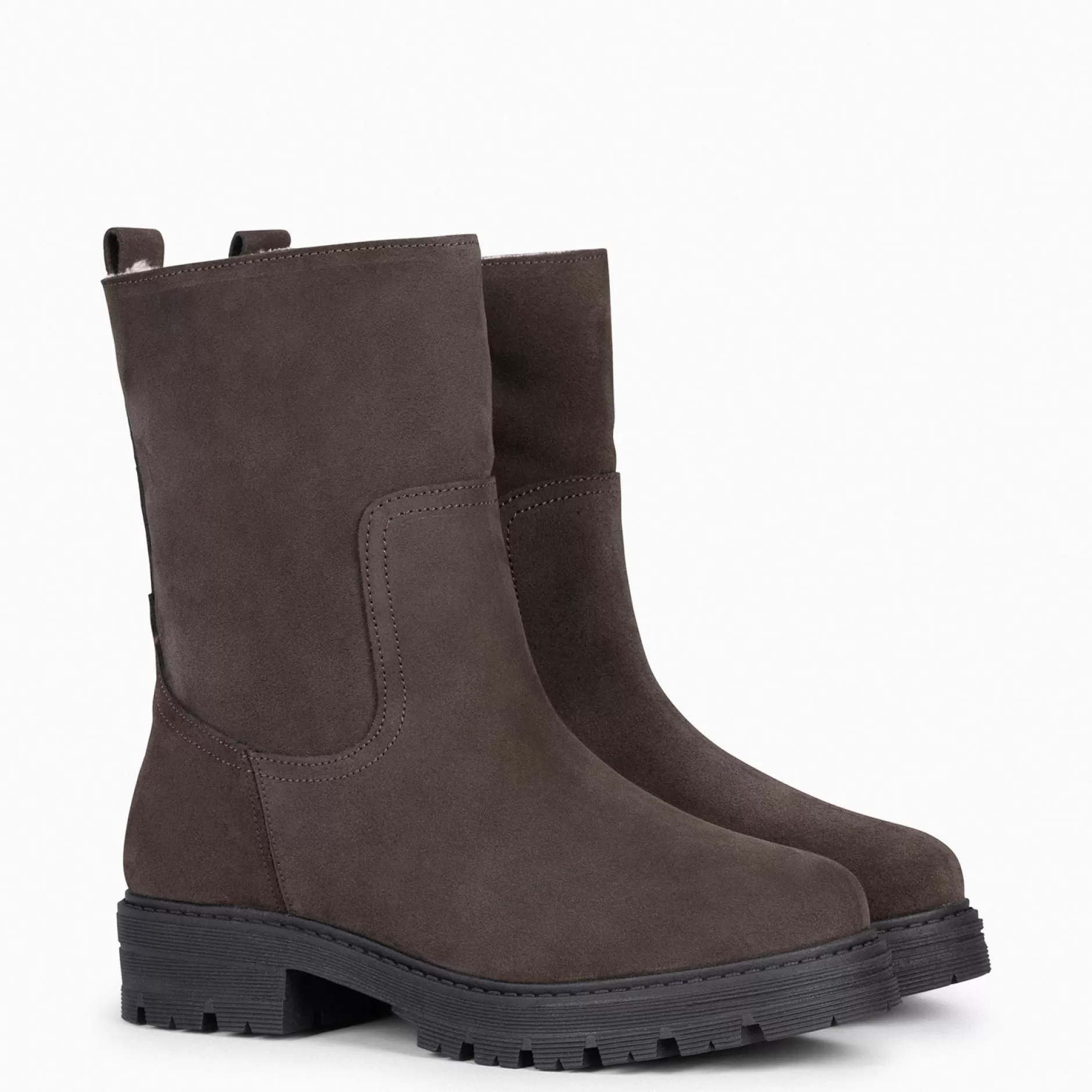 miMaO Botines De Mujer<Alaska - Botin De Mujer Con Forro De Piel De Borrego Marron
