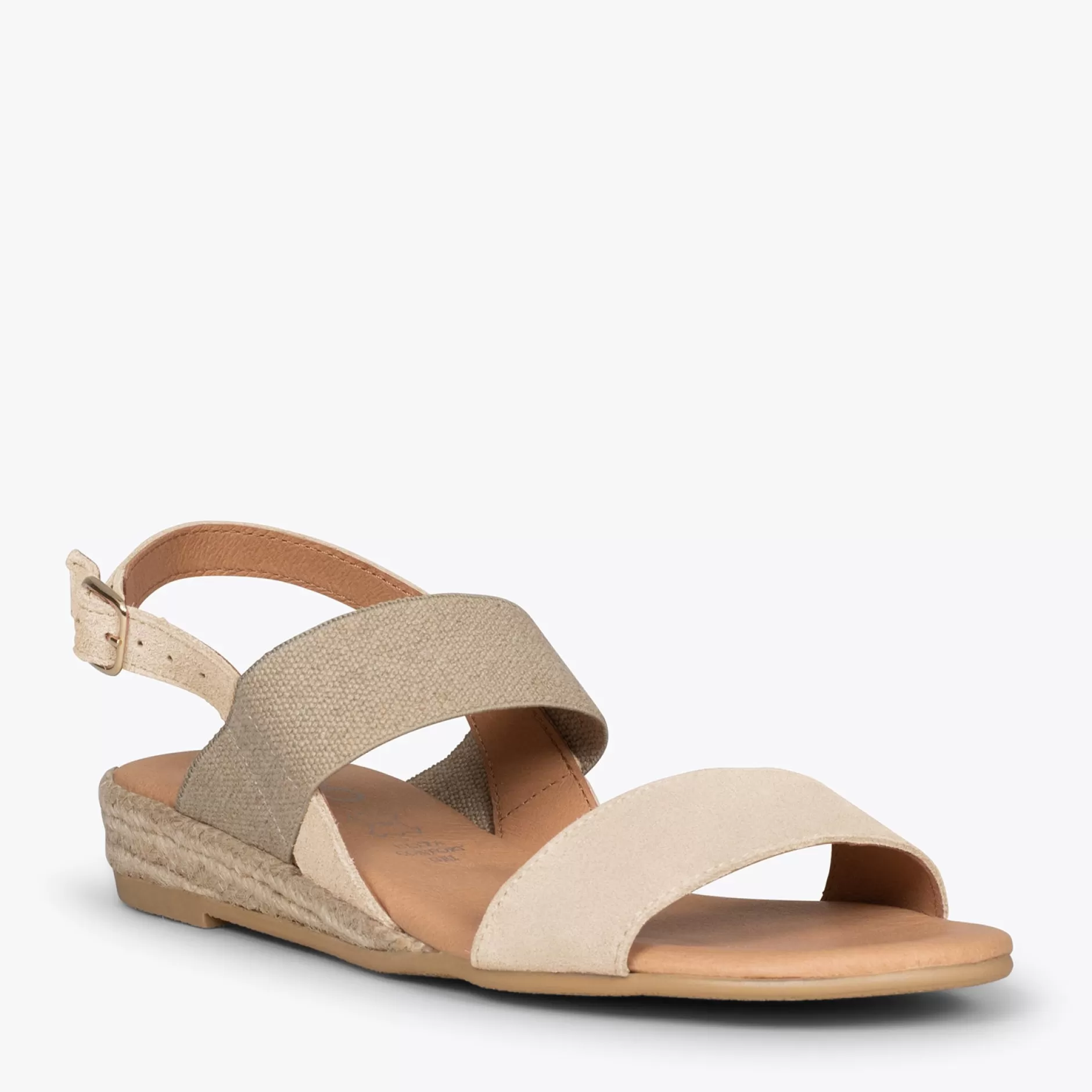 miMaO Esparto Y Alpargatas<Arena Sandalia De Esparto Beige Con Tira Elastica