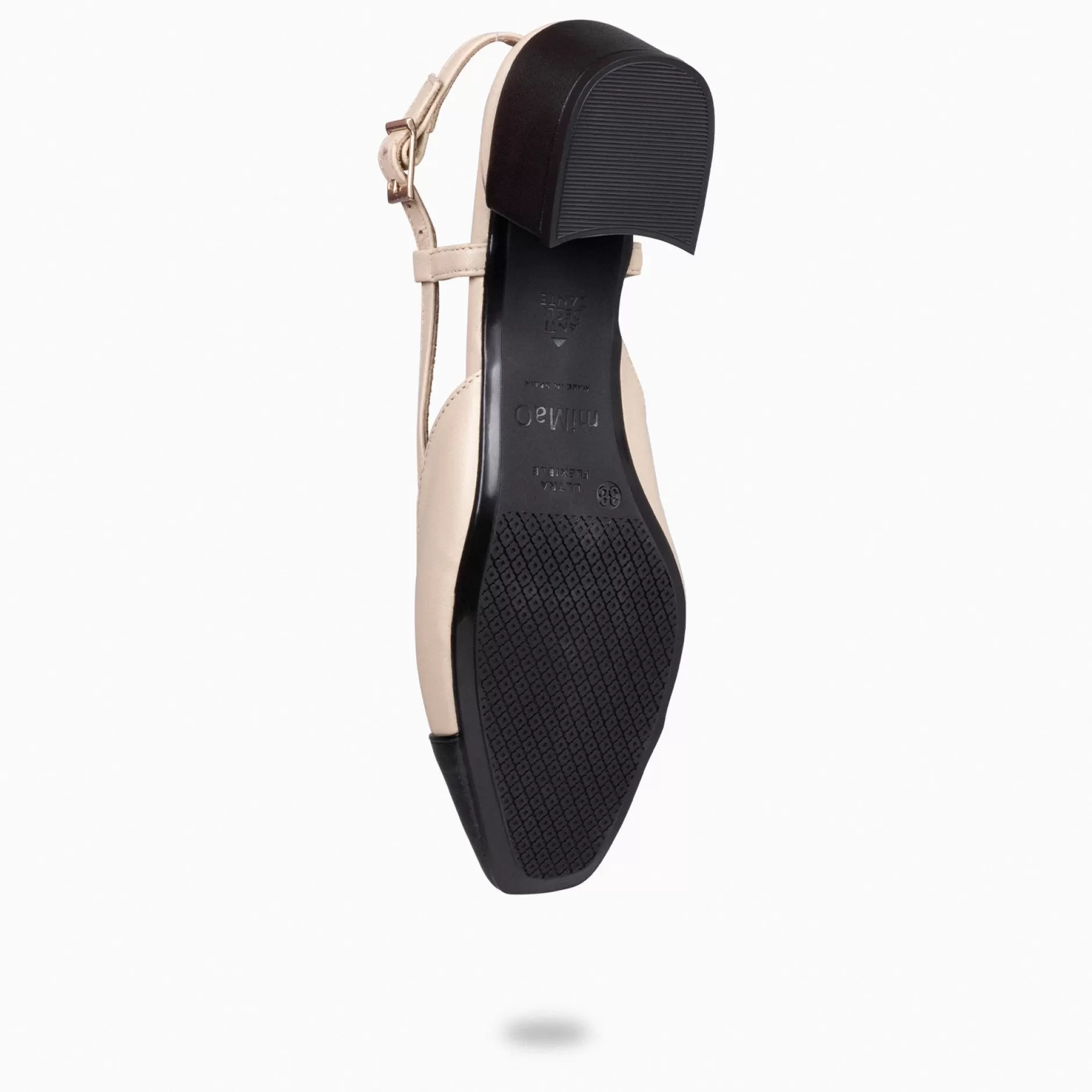 miMaO Zapatos De Fiesta<Audrey – Bailarinas Destalonadas Bicolor Con Tacón Beige