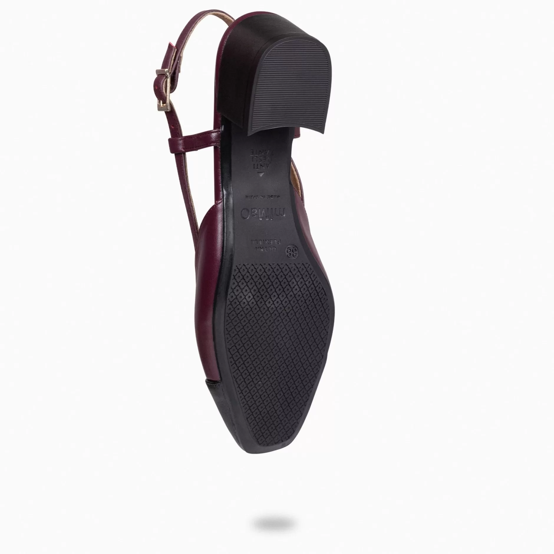 miMaO Zapatos De Fiesta<Audrey – Bailarinas Destalonadas Bicolor Con Tacón Burdeos