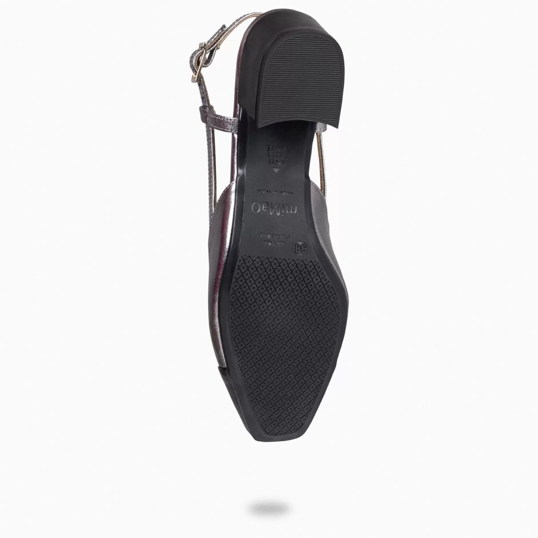 miMaO Zapatos De Fiesta<Audrey – Bailarinas Destalonadas Bicolor Con Tacón Plata