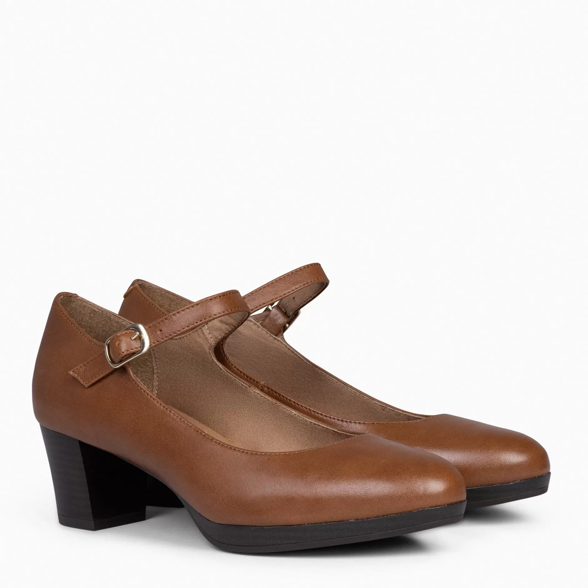 miMaO Urban Zapatos De Tacón<Azafata Pulsera – Zapatos De Mujer Con Plataforma Y Tacón Bajo Camel