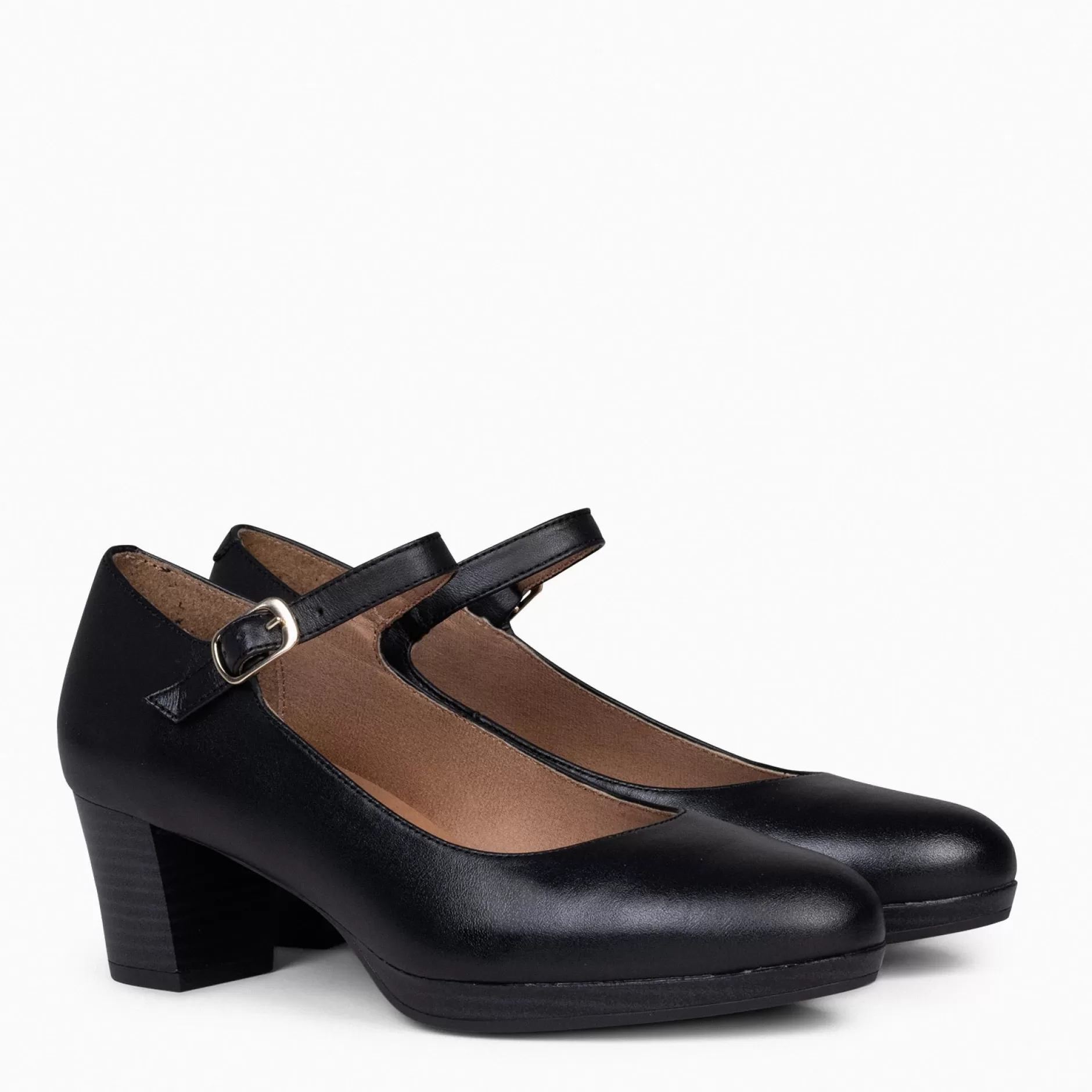 miMaO Urban Zapatos De Tacón<Azafata Pulsera – Zapatos De Mujer Con Plataforma Y Tacón Bajo Negro
