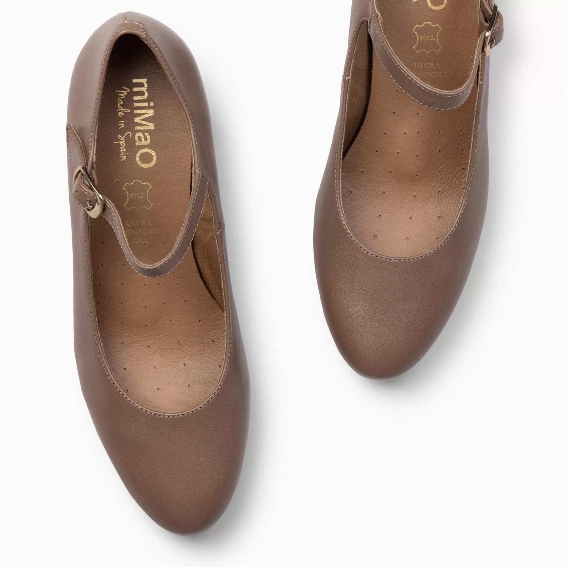 miMaO Urban Zapatos De Tacón<Azafata Pulsera – Zapatos De Mujer Con Plataforma Y Tacón Bajo Taupe