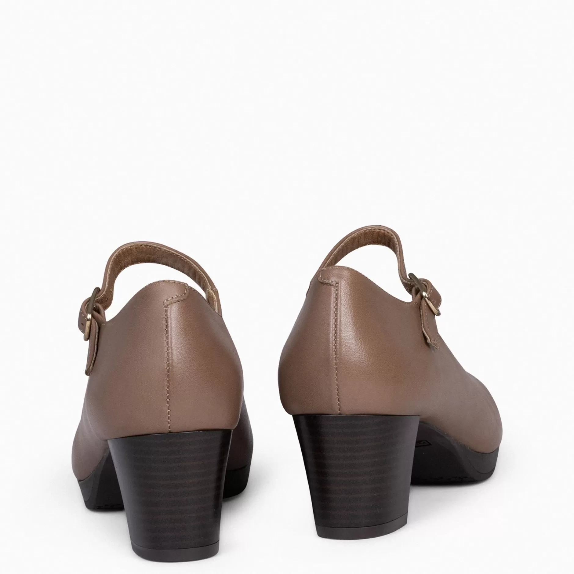 miMaO Urban Zapatos De Tacón<Azafata Pulsera – Zapatos De Mujer Con Plataforma Y Tacón Bajo Taupe