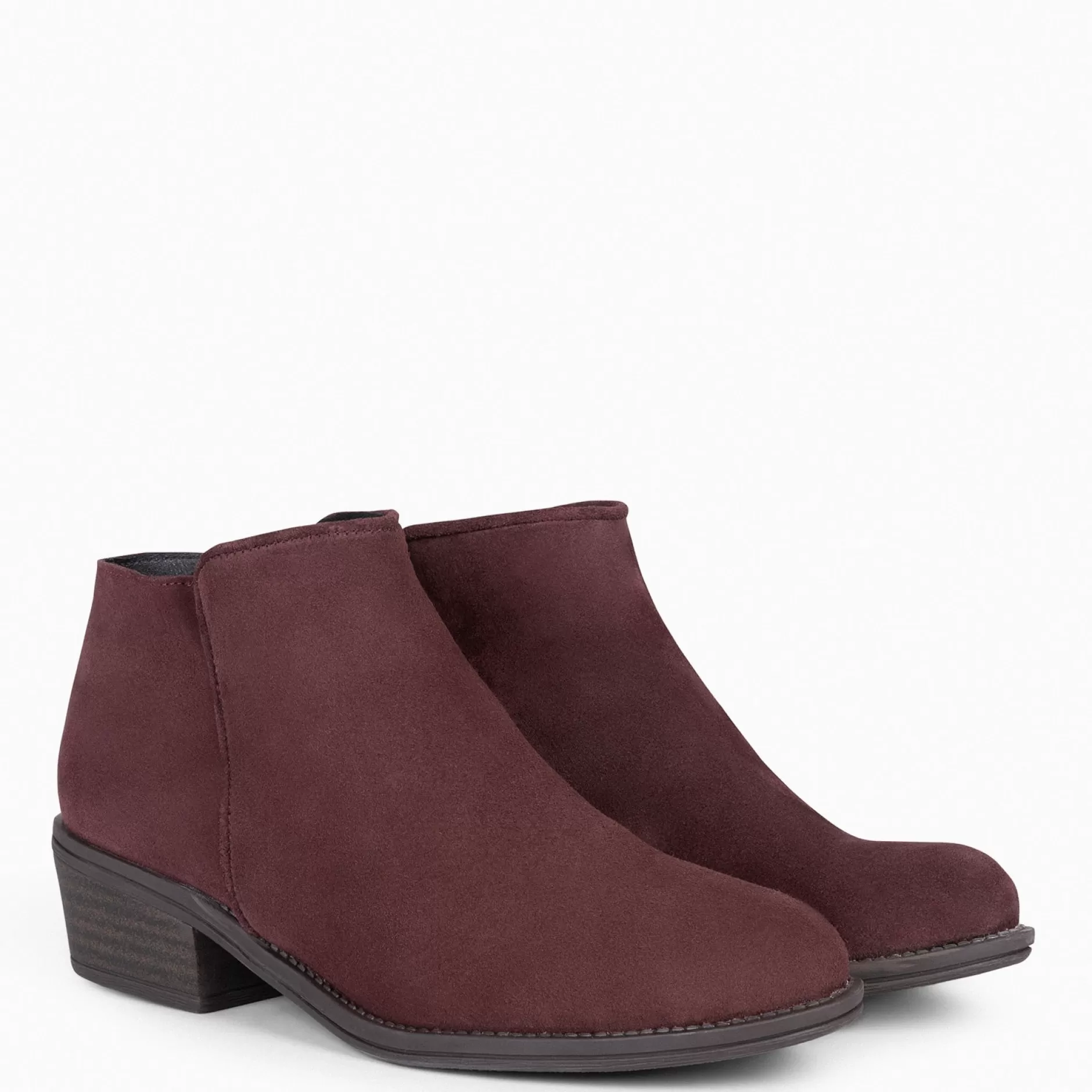 miMaO Botines De Mujer<Baltimor - Botines Piel Mujer Hidrofugo De Color Burdeos
