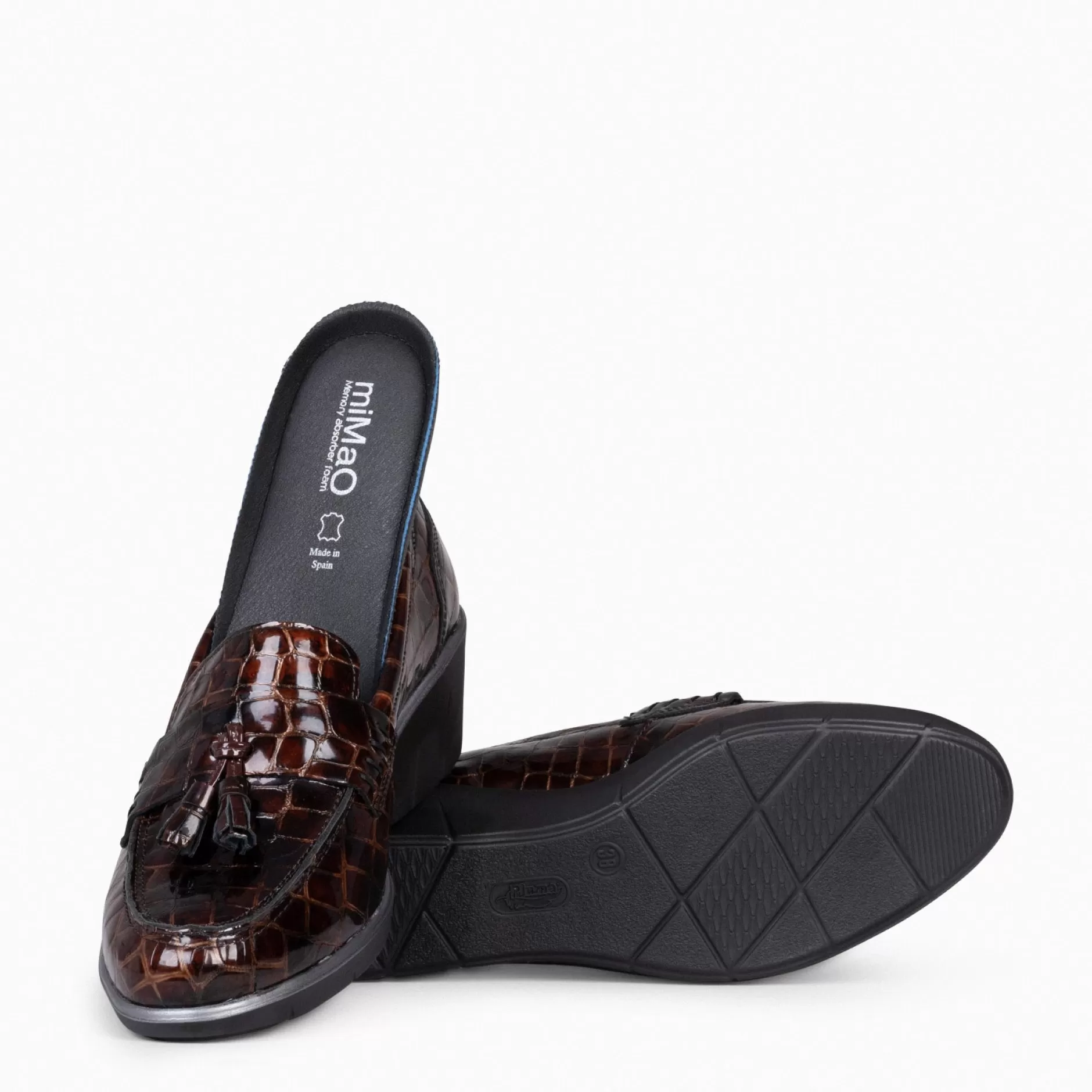 miMaO Cunas Confort<Borlas Coco - Mocasin Borlas Mujer Marron