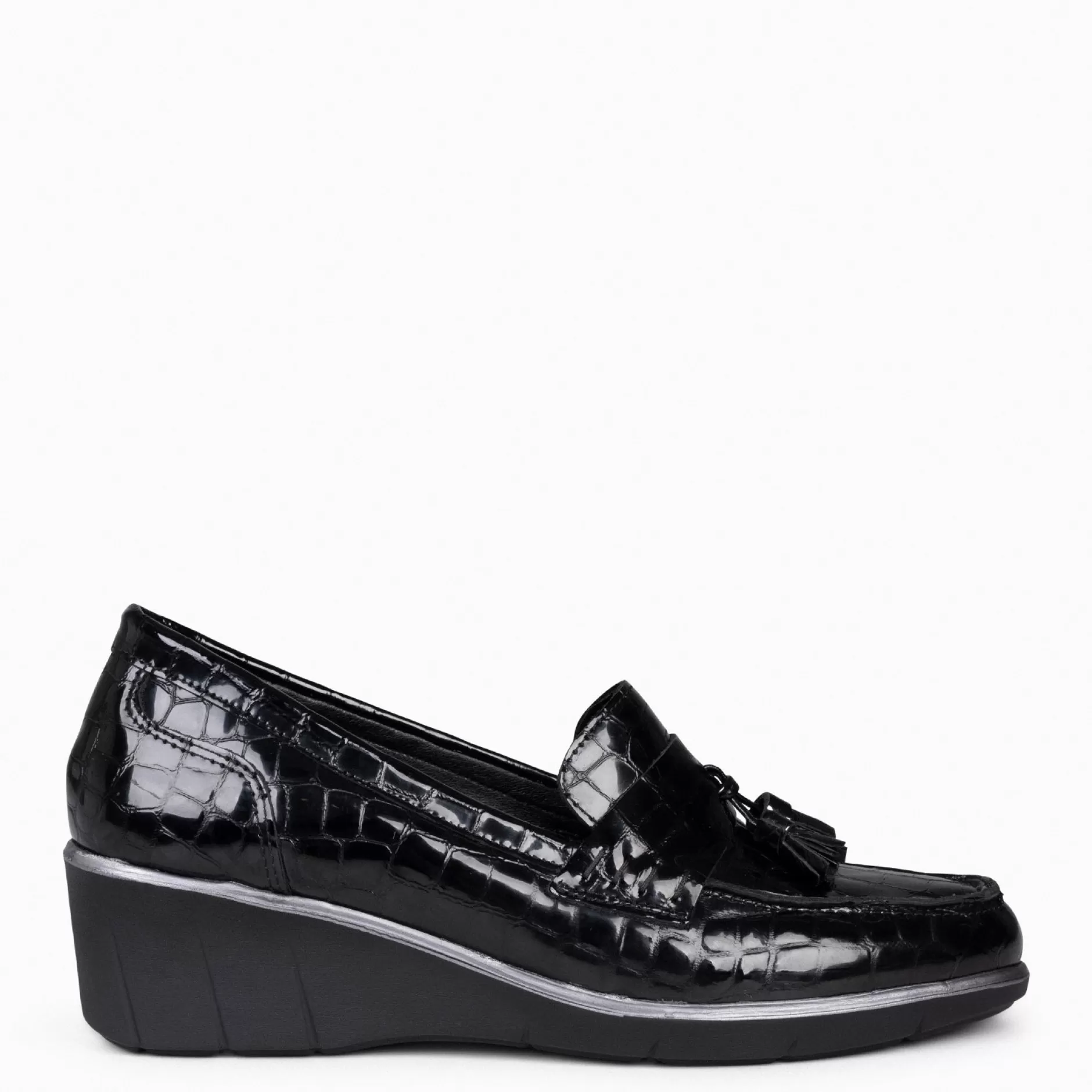 miMaO Cunas Confort<Borlas Coco - Mocasin Borlas Mujer Negro