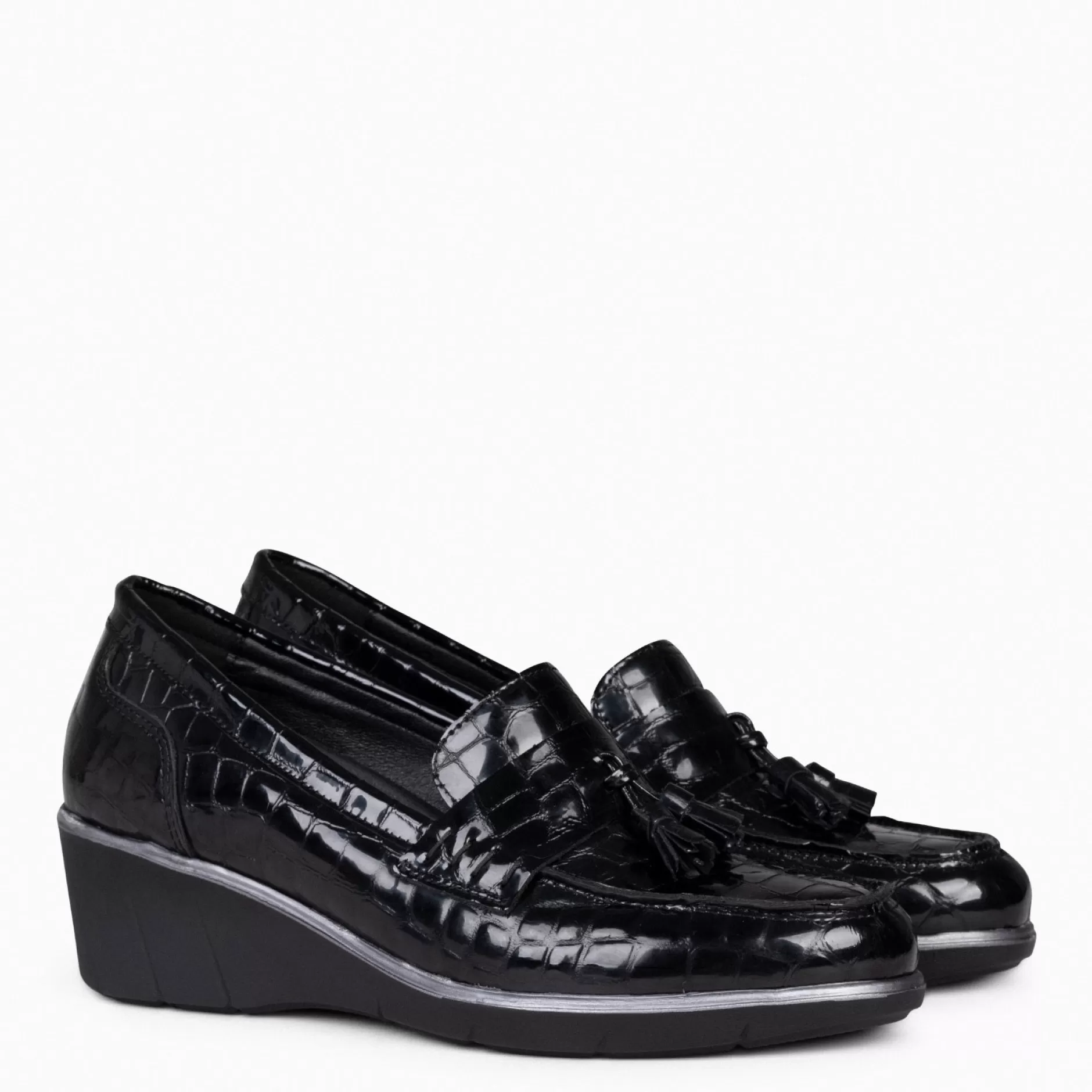 miMaO Cunas Confort<Borlas Coco - Mocasin Borlas Mujer Negro