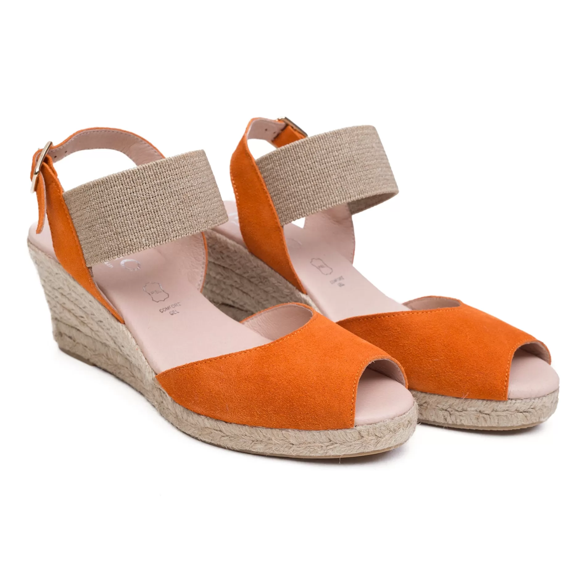 miMaO Esparto Y Alpargatas<Cala – Cuna De Esparto Peeptoe Naranja