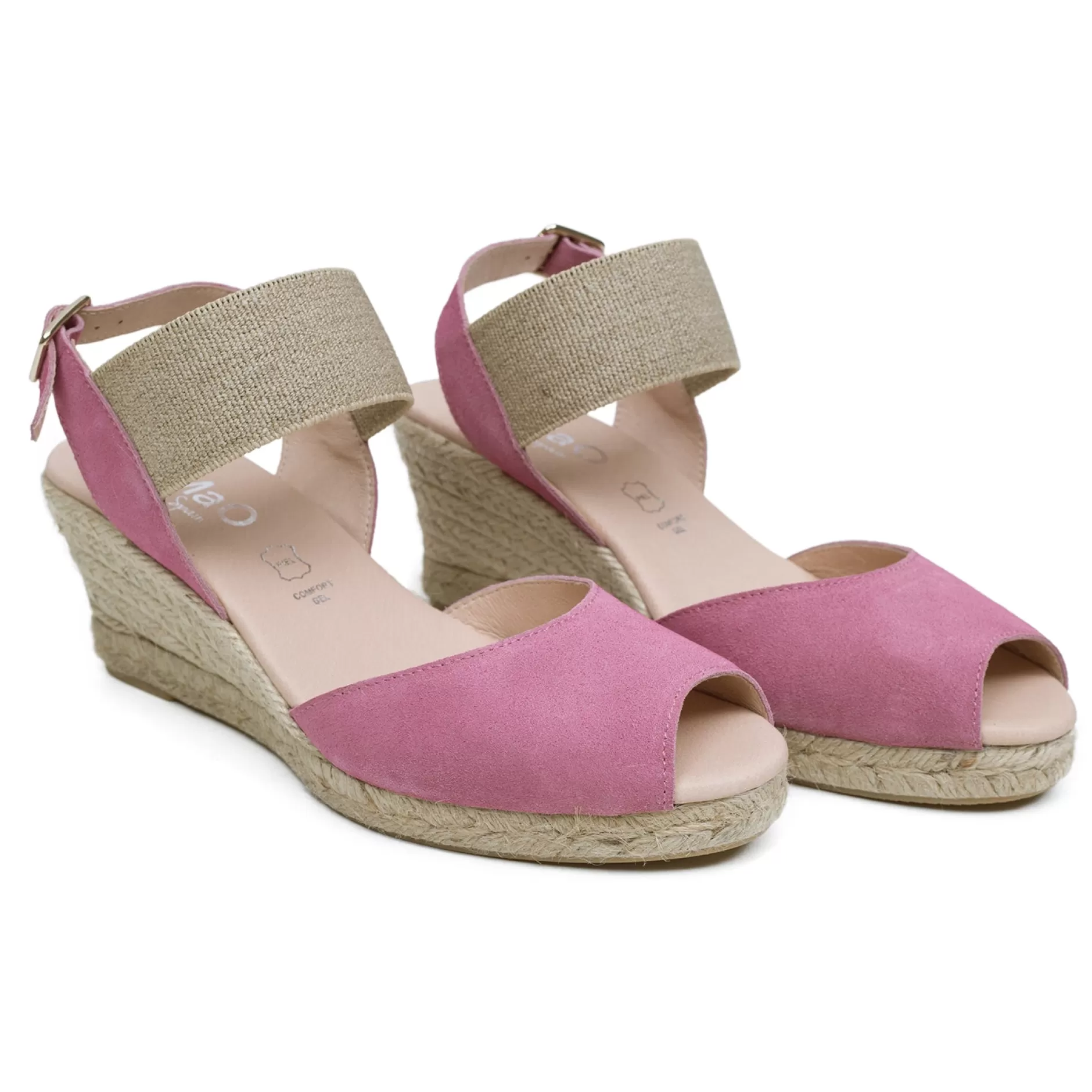 miMaO Esparto Y Alpargatas<Cala – Cuna De Esparto Peeptoe Rosa