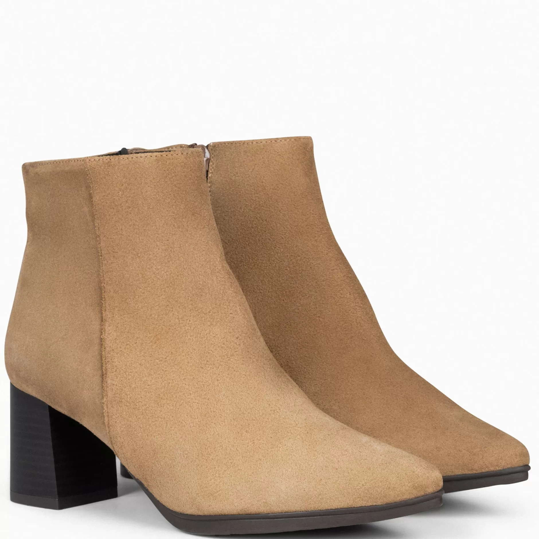 miMaO Botines De Mujer<City - Botines De Tacón Ancho Y Punta Fina Tierra De Serraje
