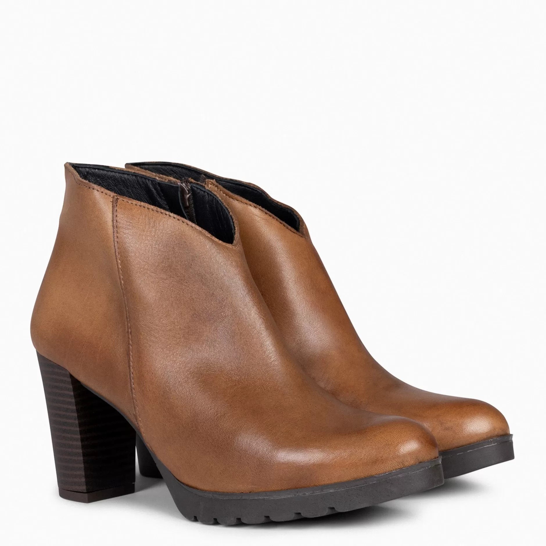 miMaO Botines De Mujer<Classic - Botines De Mujer Con Tacón Camel