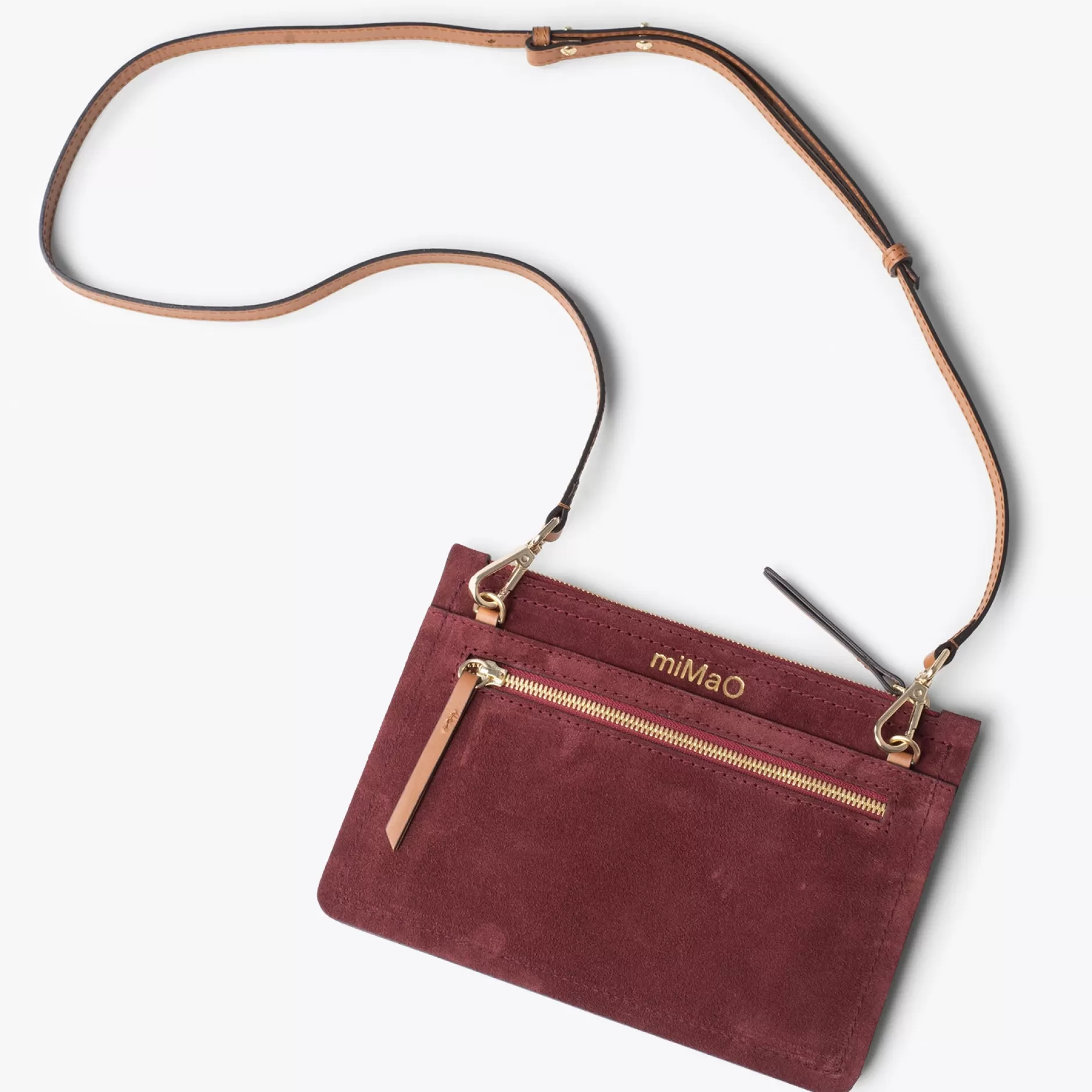 miMaO Bolsos De Mujer<Classic Bolso Bandolera De Piel Con Doble Cremallera Burdeos