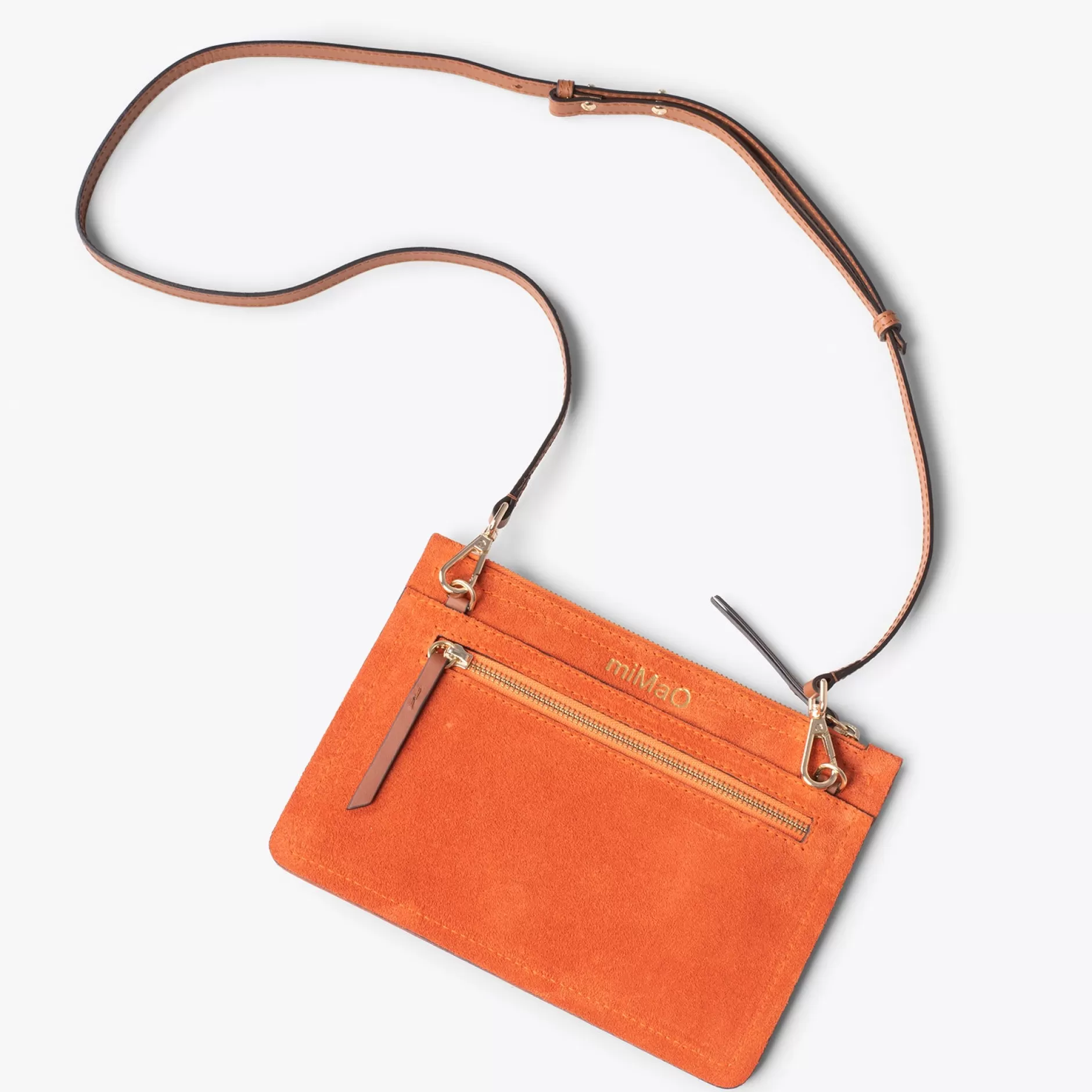 miMaO Bolsos De Mujer<Classic Bolso Bandolera De Piel Con Doble Cremallera Naranja