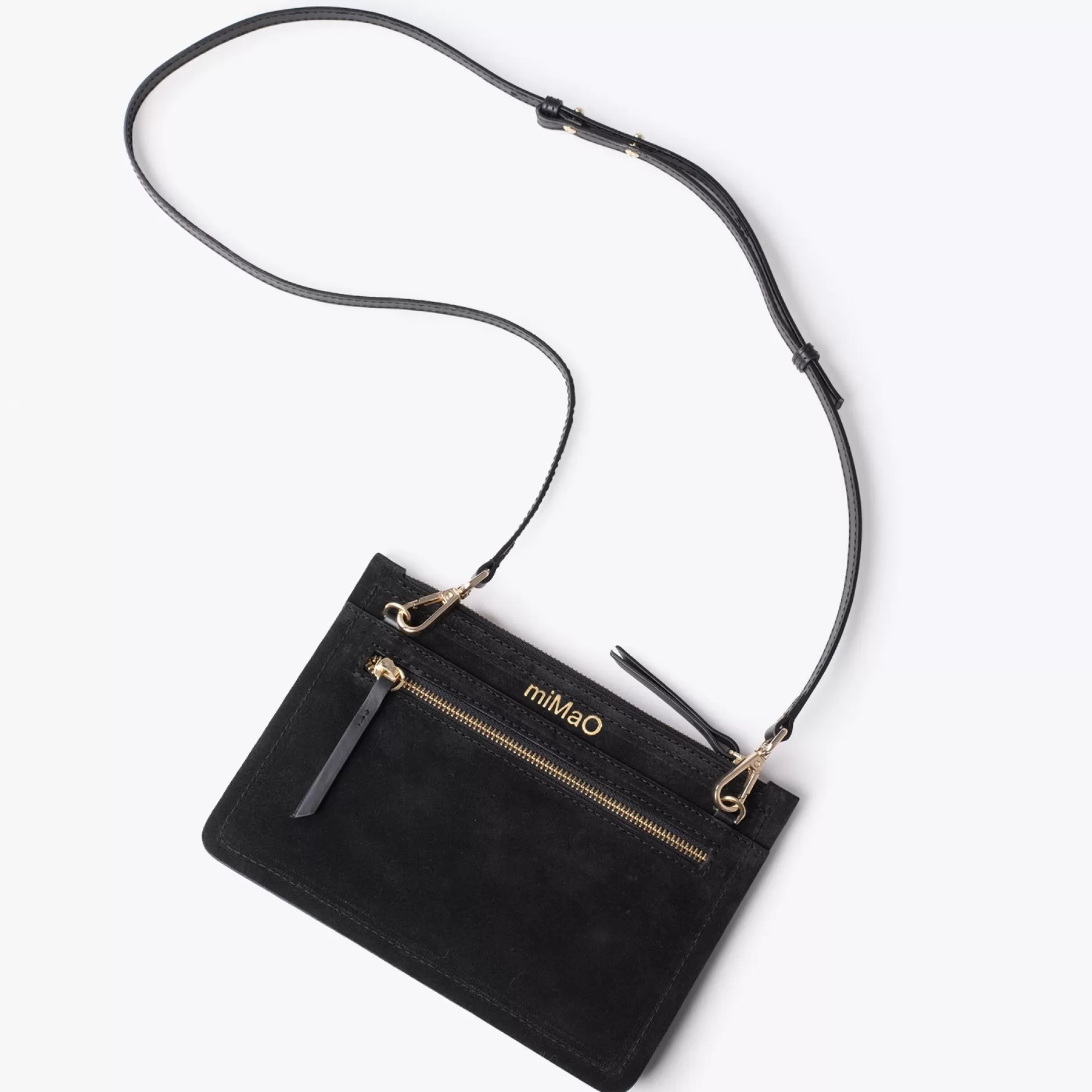 miMaO Bolsos De Mujer<Classic Bolso Bandolera De Piel Con Doble Cremallera Negro