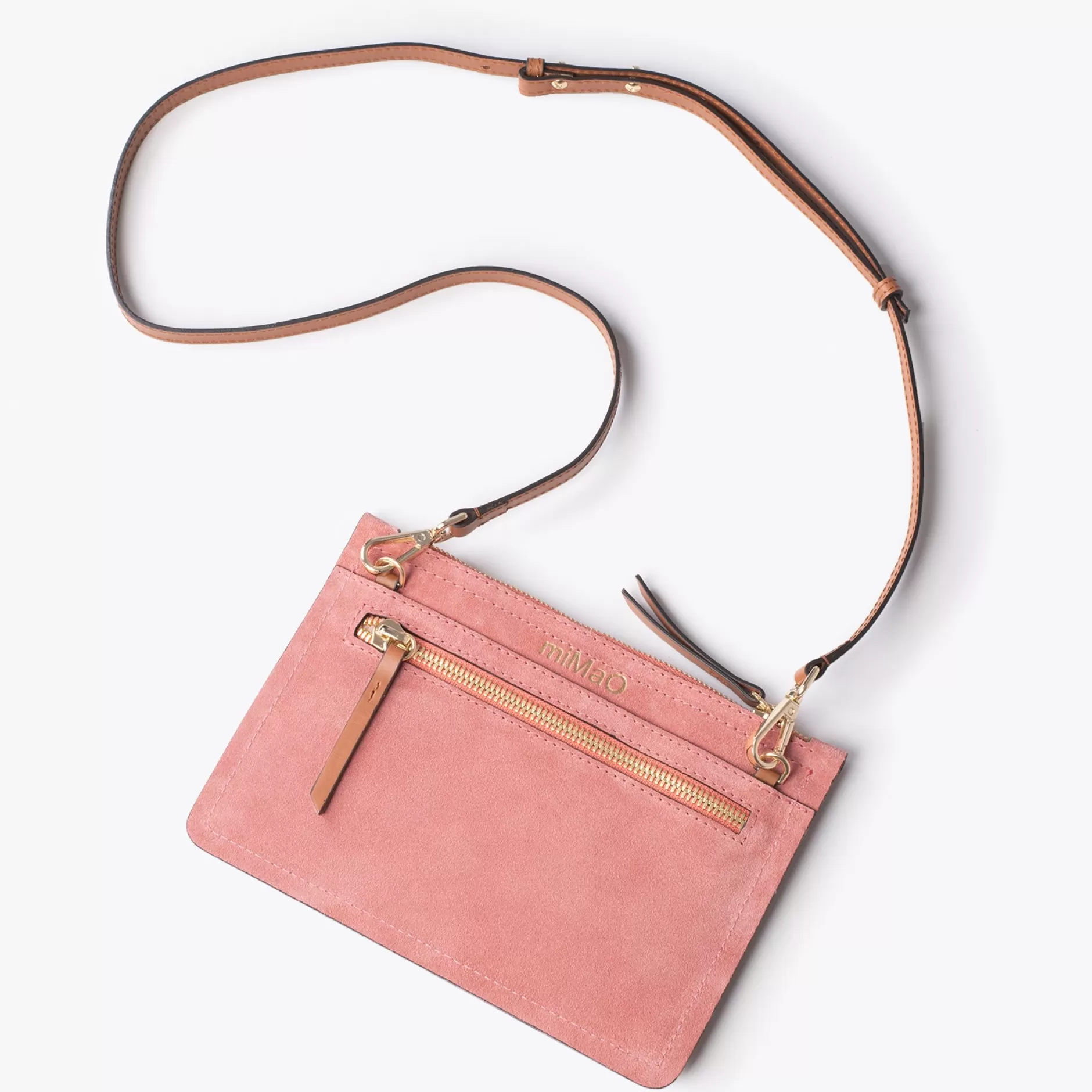 miMaO Bolsos De Mujer<Classic Bolso Bandolera De Piel Con Doble Cremallera Salmon