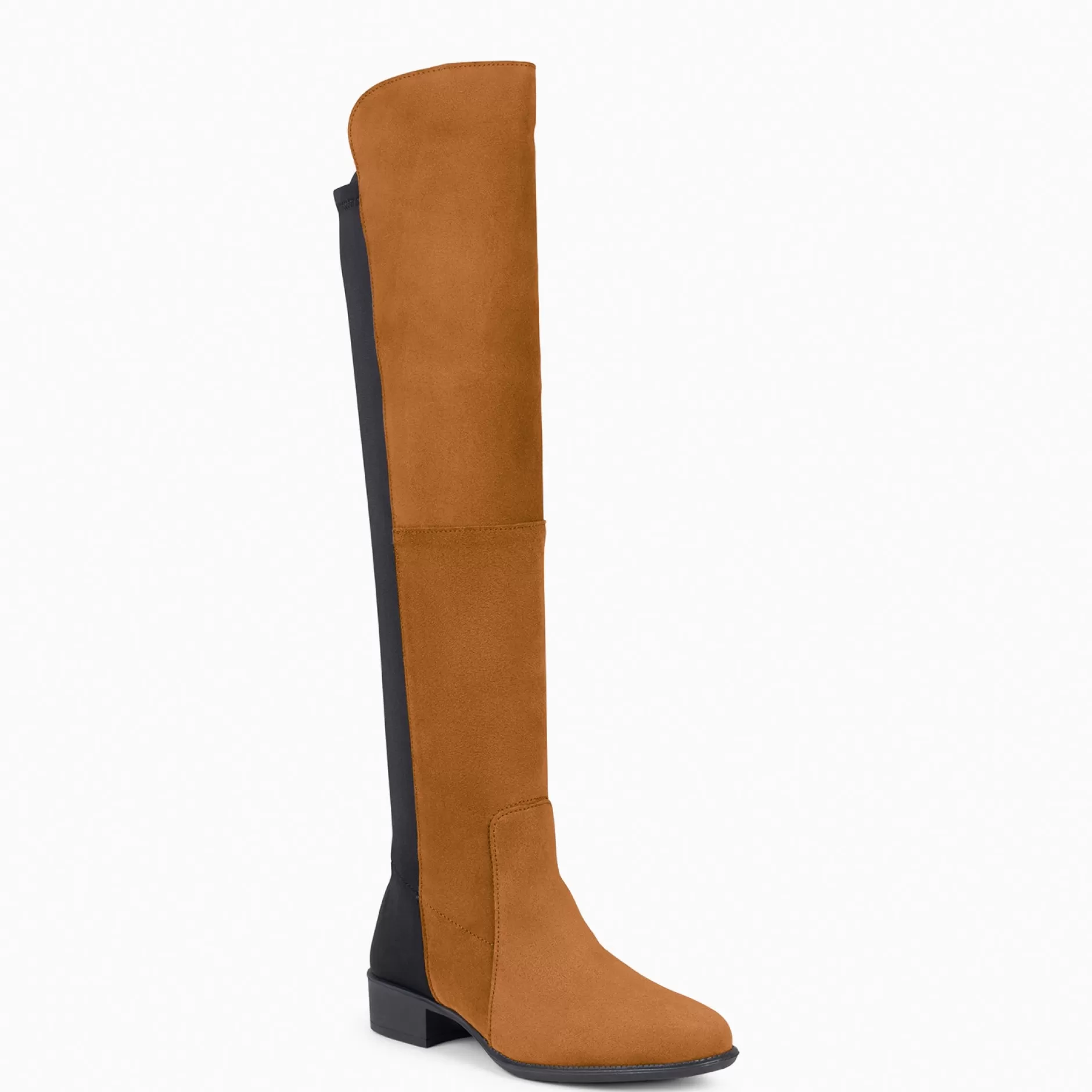 miMaO Botas<Elastica – Bota De Cana Alta De Tacón Bajo Camel