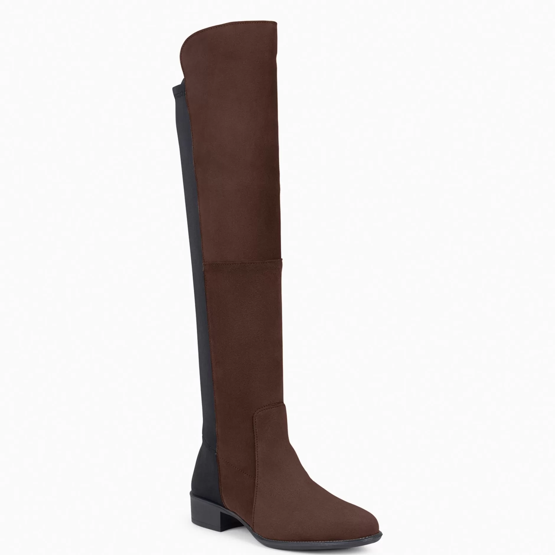 miMaO Botas<Elastica – Bota De Cana Alta De Tacón Bajo Marron