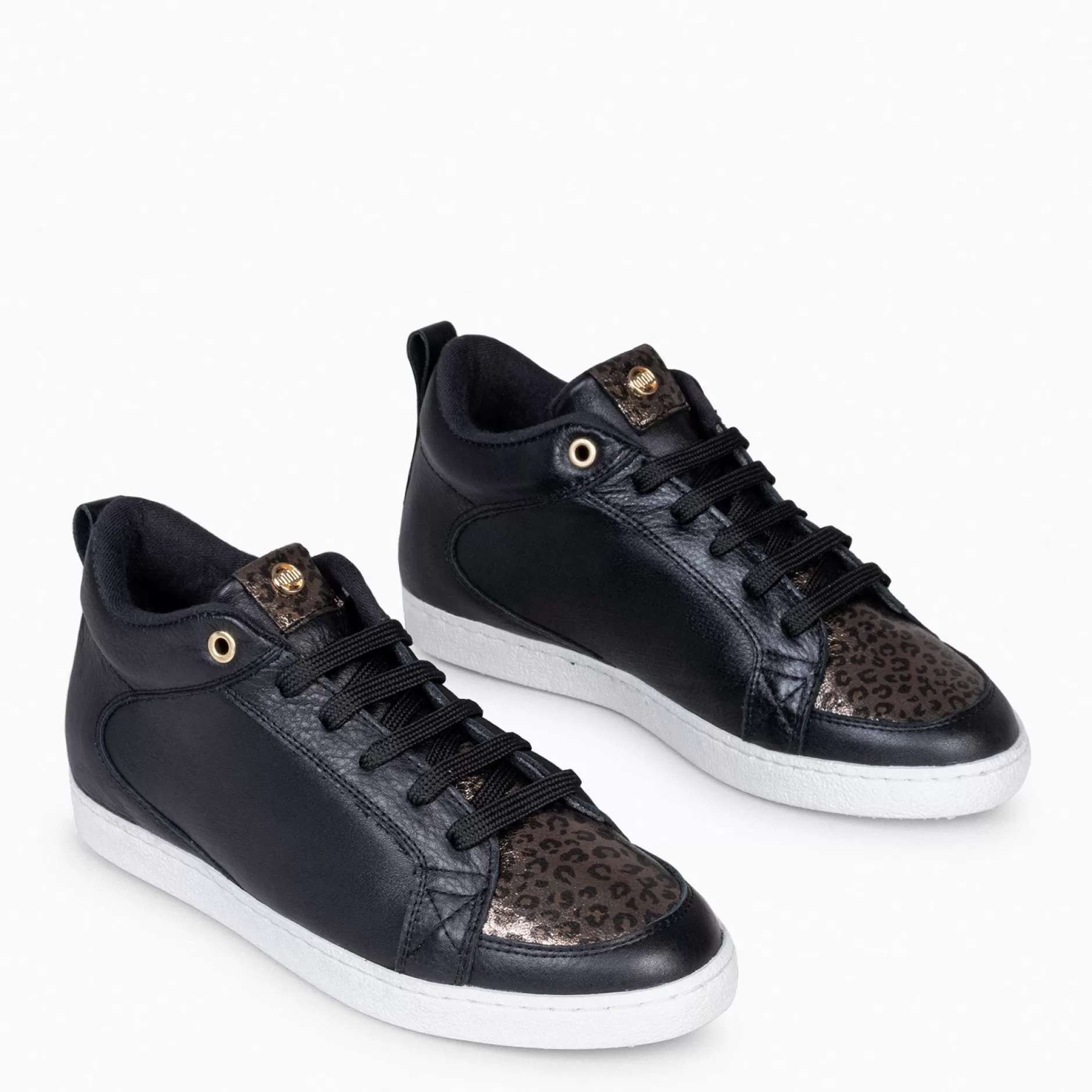 miMaO Deportivas<Frenchy - Sneakers Cuna Interior Mujer Negro Y Leopardo