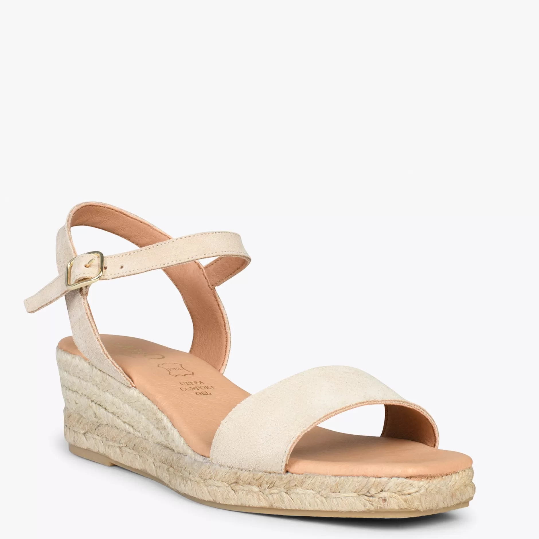 miMaO Esparto Y Alpargatas<Jerez – Sandalias De Esparto Y Piel Beige