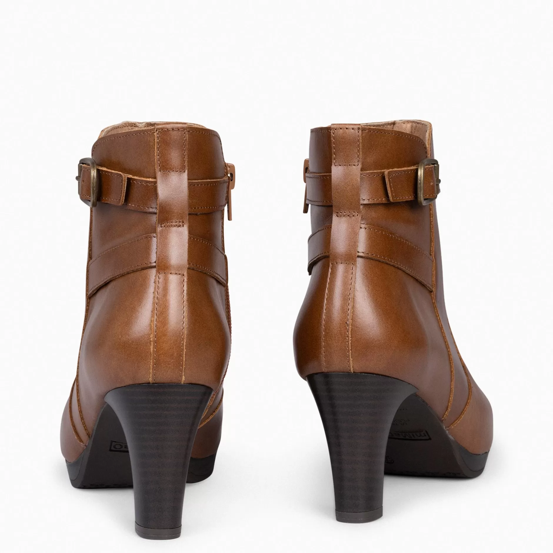 miMaO Botines De Mujer<Milan – Botines De Tacón Y Pulsera Decorativa Camel