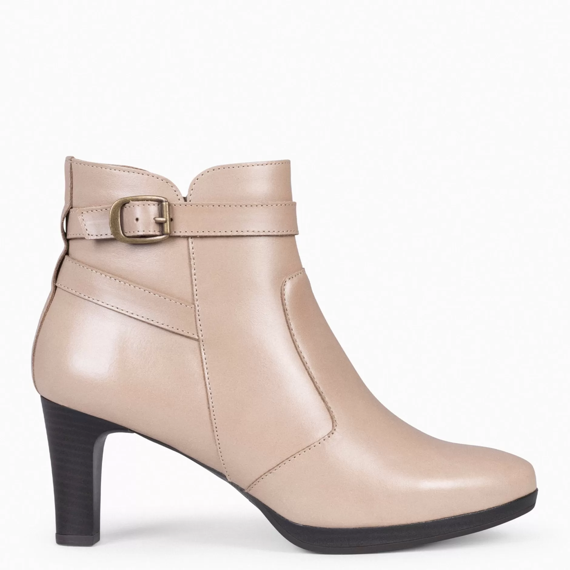 miMaO Botines De Mujer<Milan – Botines De Tacón Y Pulsera Decorativa Taupe
