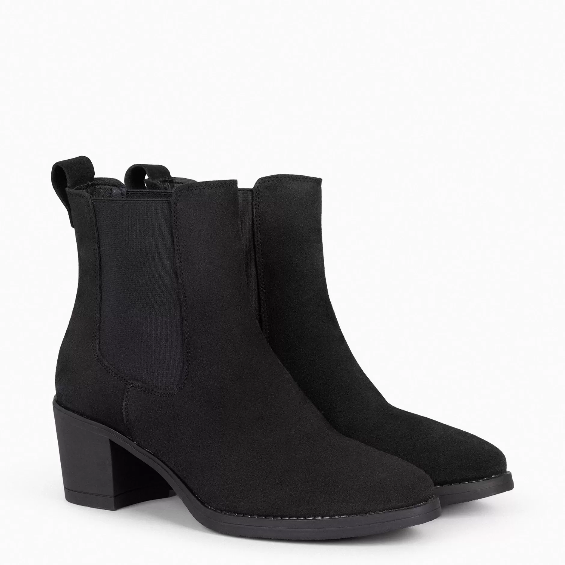 miMaO Botines De Mujer<New Chelsea - Botines De Cana Alta Con Tacón Para Mujer Negro