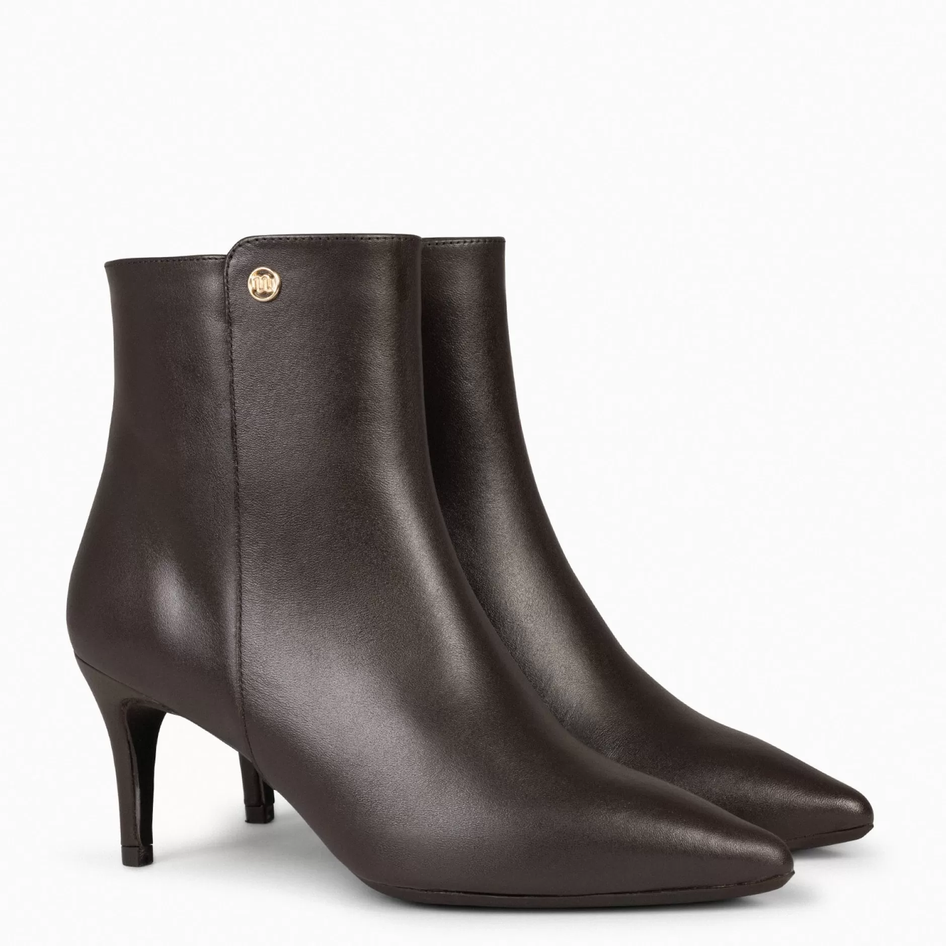 miMaO Botines De Mujer<Night – Botines Elegantes De Napa Con Tacón Fino Marron