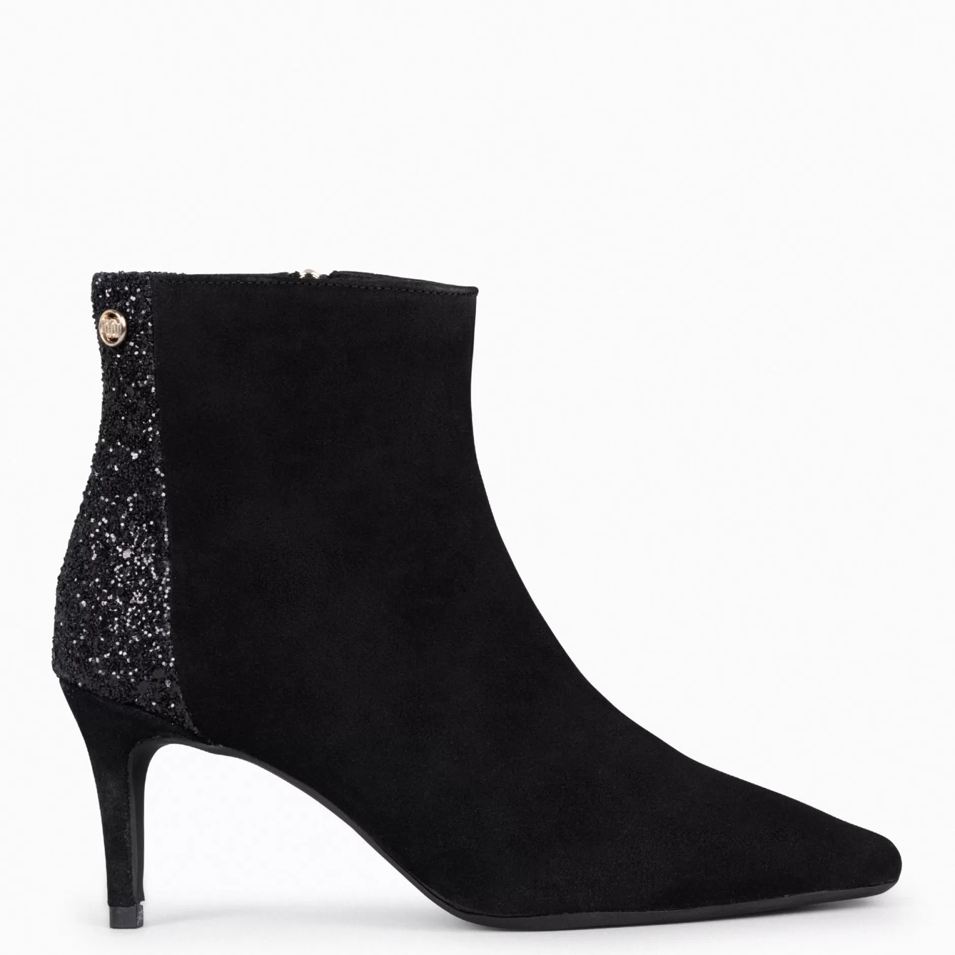 miMaO Botines De Mujer<Nuit - Botin Con Tacón Fino Negro Glitter