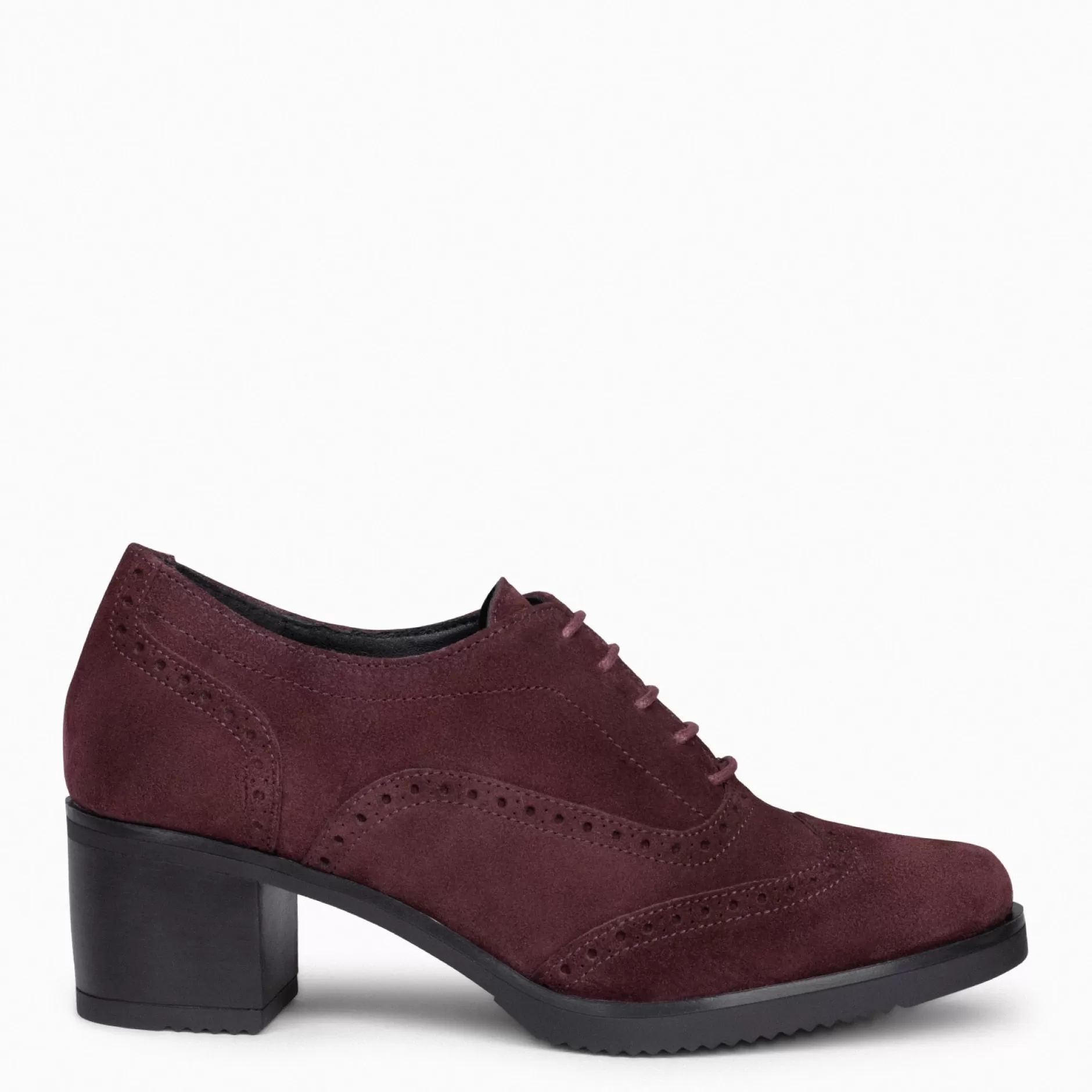 miMaO Mocasines Y Blucher<Oxford – Blucher De Mujer Con Tacón Burdeos