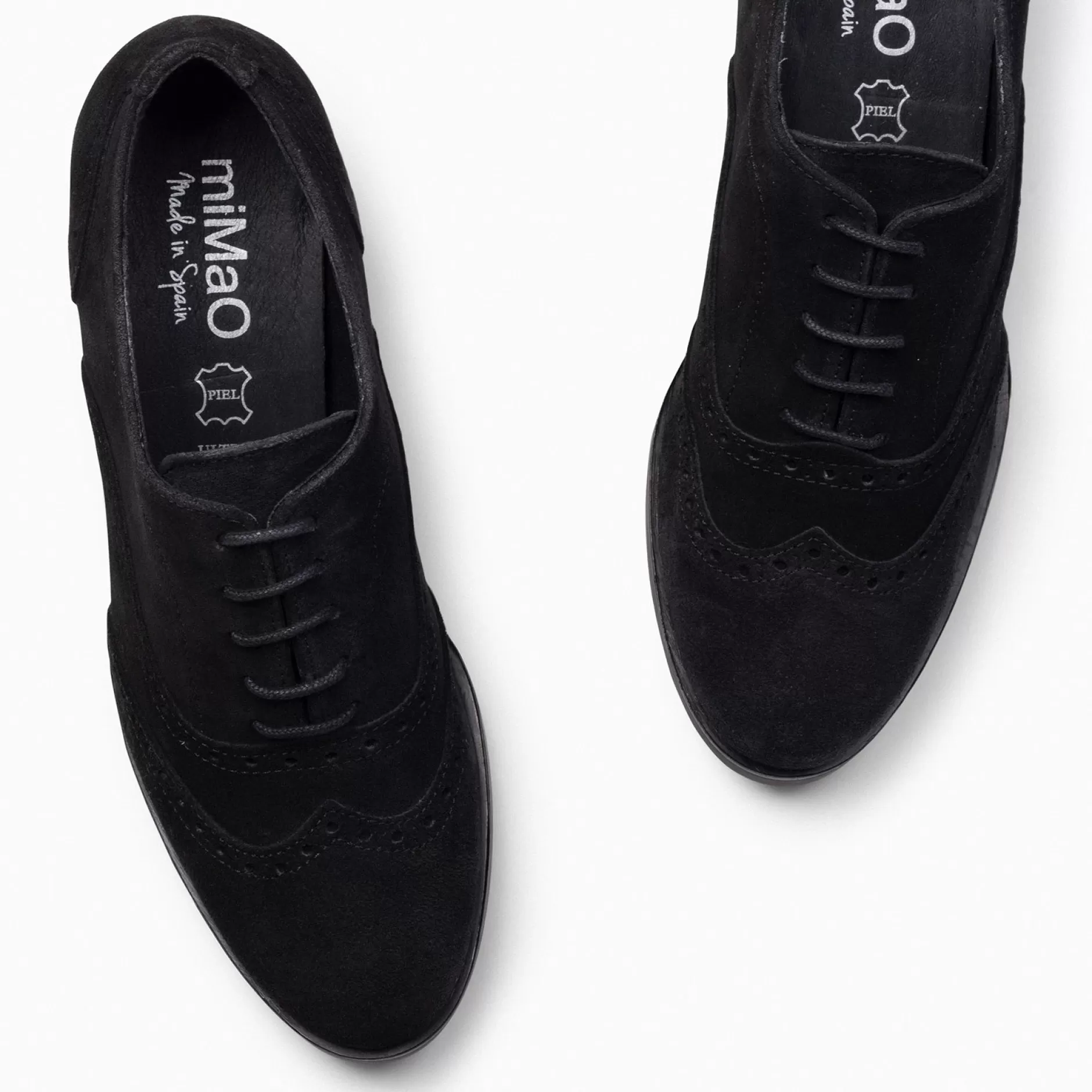 miMaO Mocasines Y Blucher<Oxford – Blucher De Mujer Con Tacón Negro