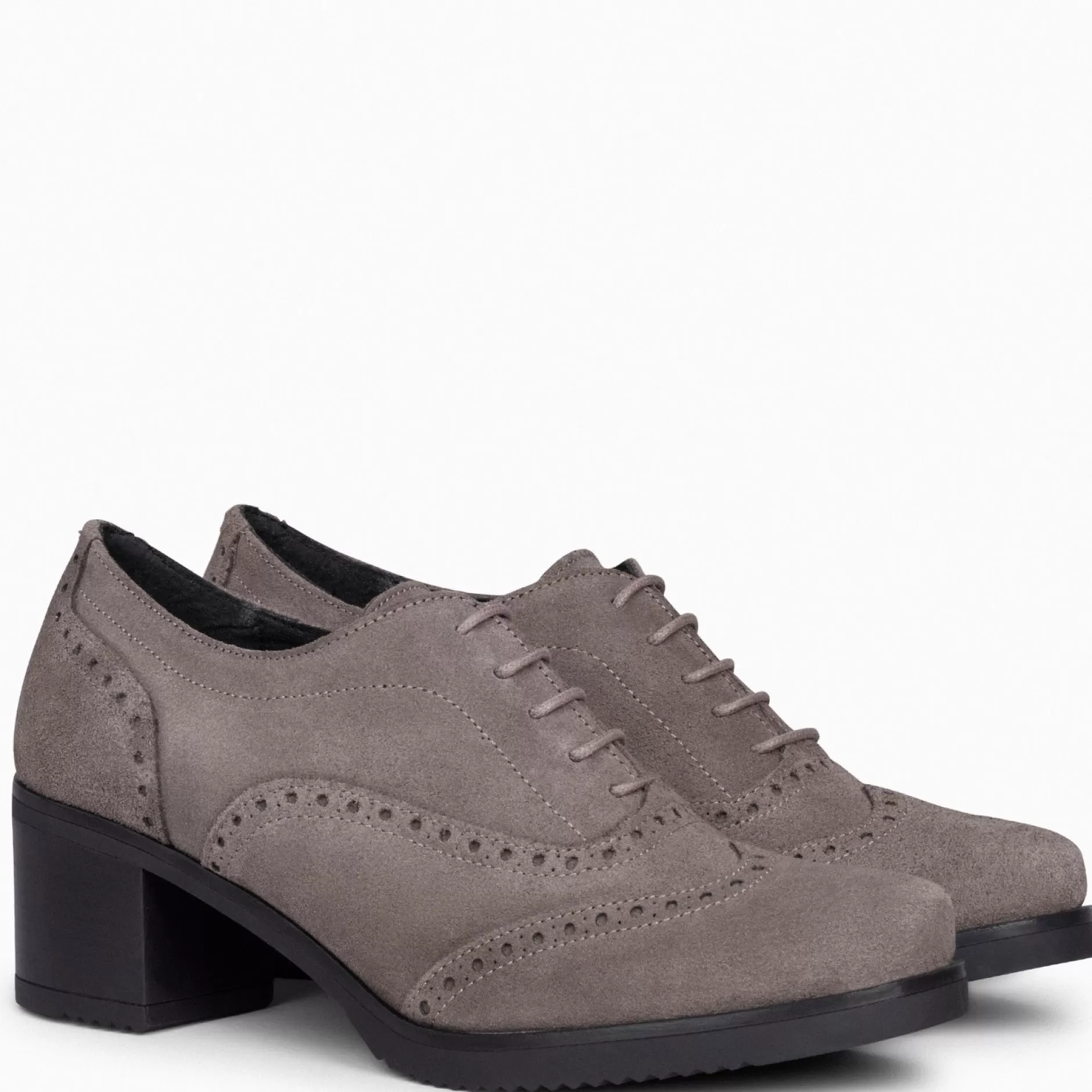 miMaO Mocasines Y Blucher<Oxford – Blucher De Mujer Con Tacón Taupe