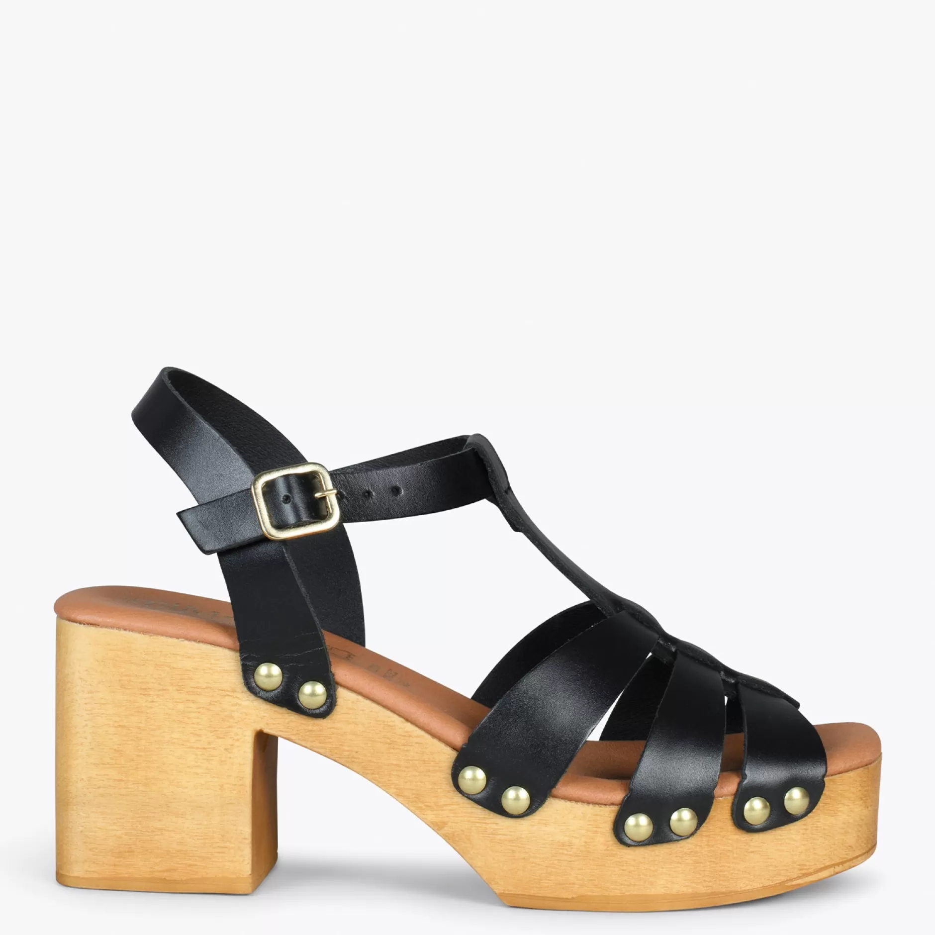 miMaO Sandalias De Tacón<Paradise – Sandalias De Madera Cangrejeras Negro