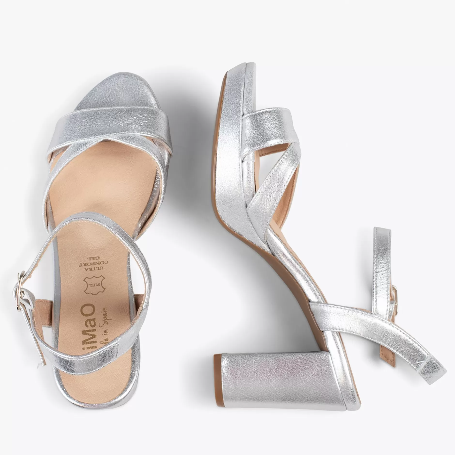 miMaO Sandalias De Tacón<Paris – Sandalias De Fiesta Con Tacón Alto Y Plataforma Plata