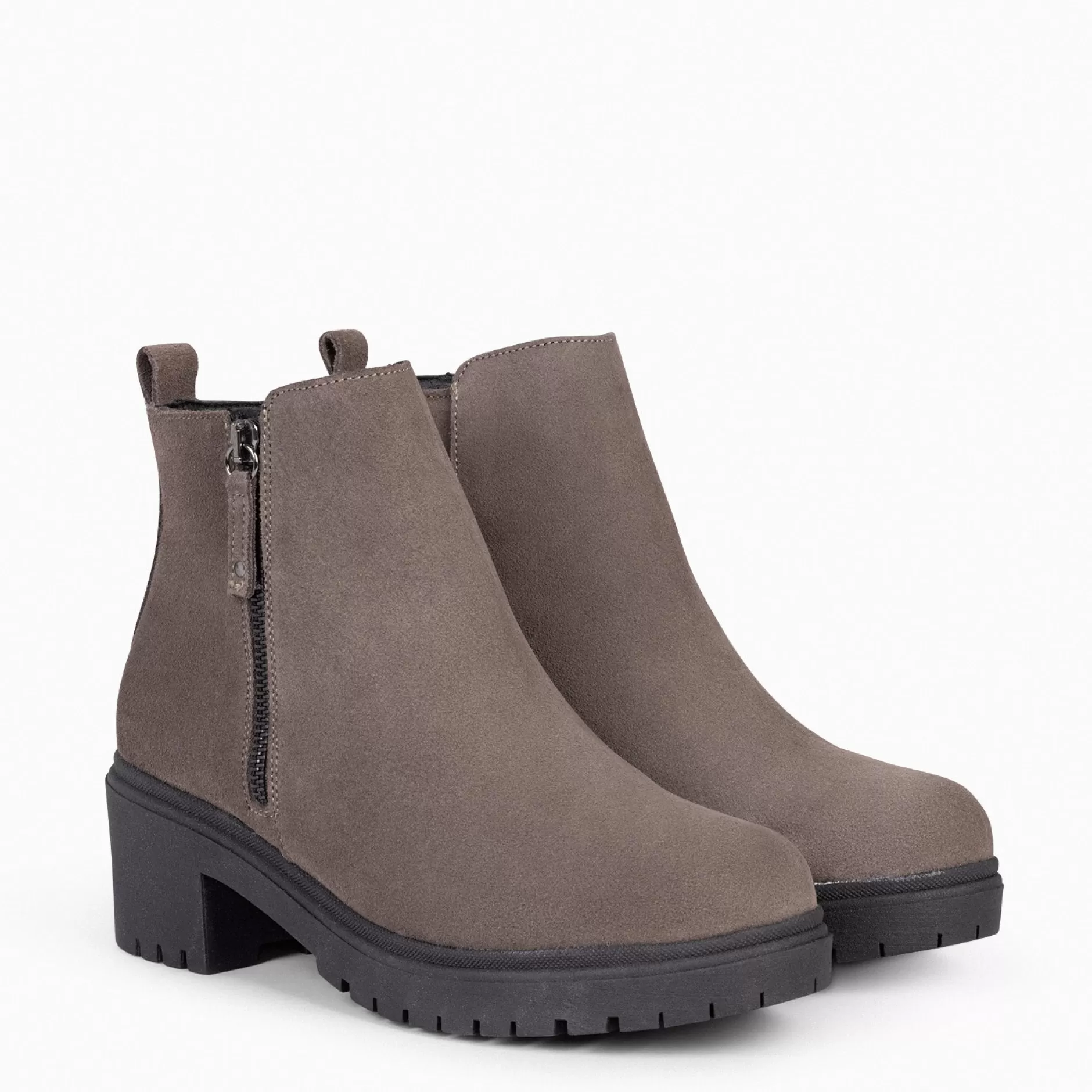 miMaO Botines De Mujer<Pop - Botin De Piel Taupe Hidrofugo