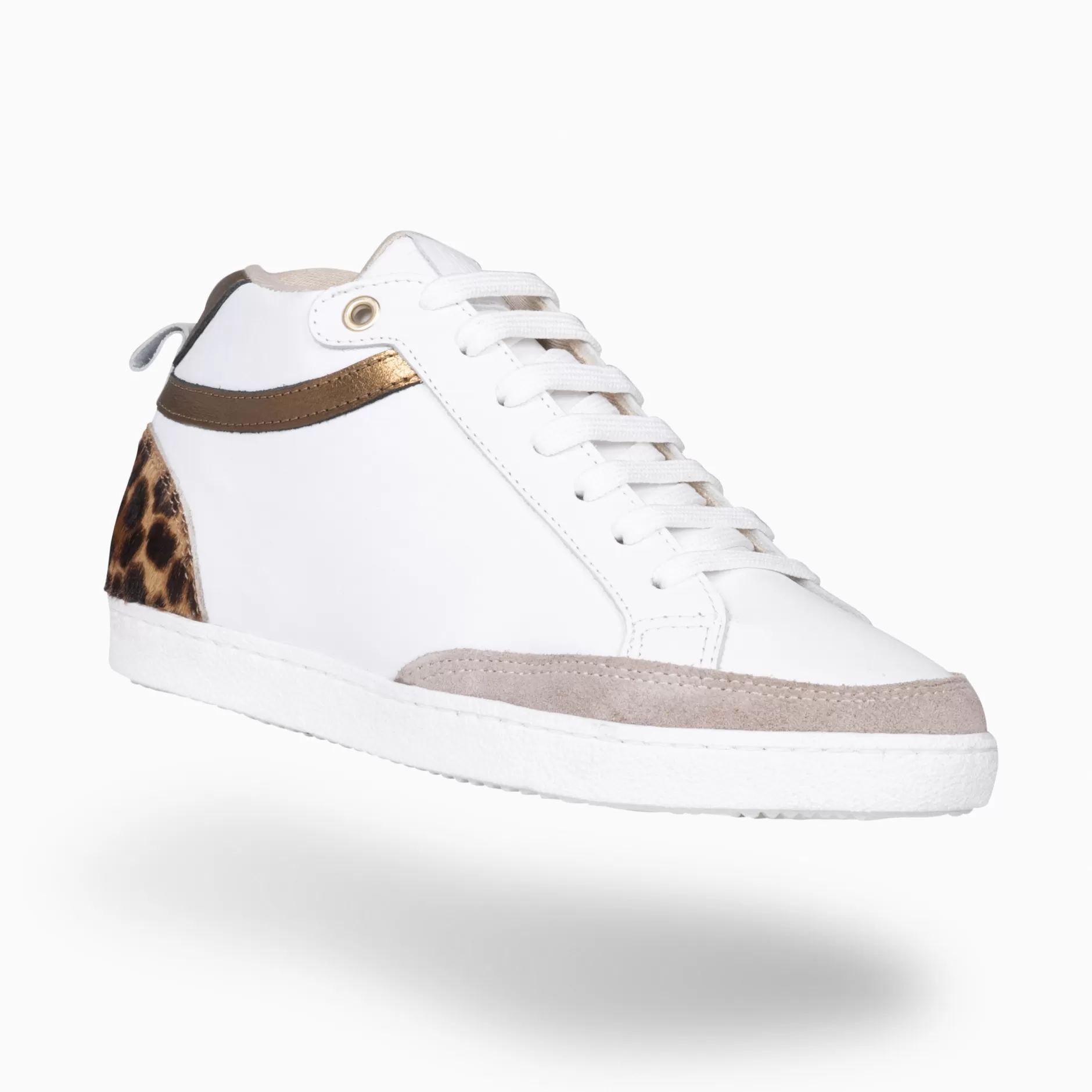 miMaO Deportivas<Rachel - Zapatillas Blancas Con Cuna Interior Mujer Leopardo