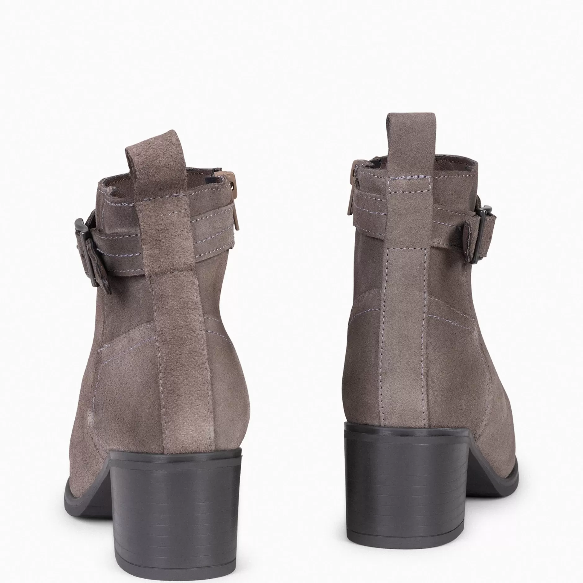 miMaO Botines De Mujer<Seattle - Botines Serraje Mujer En Color Taupe