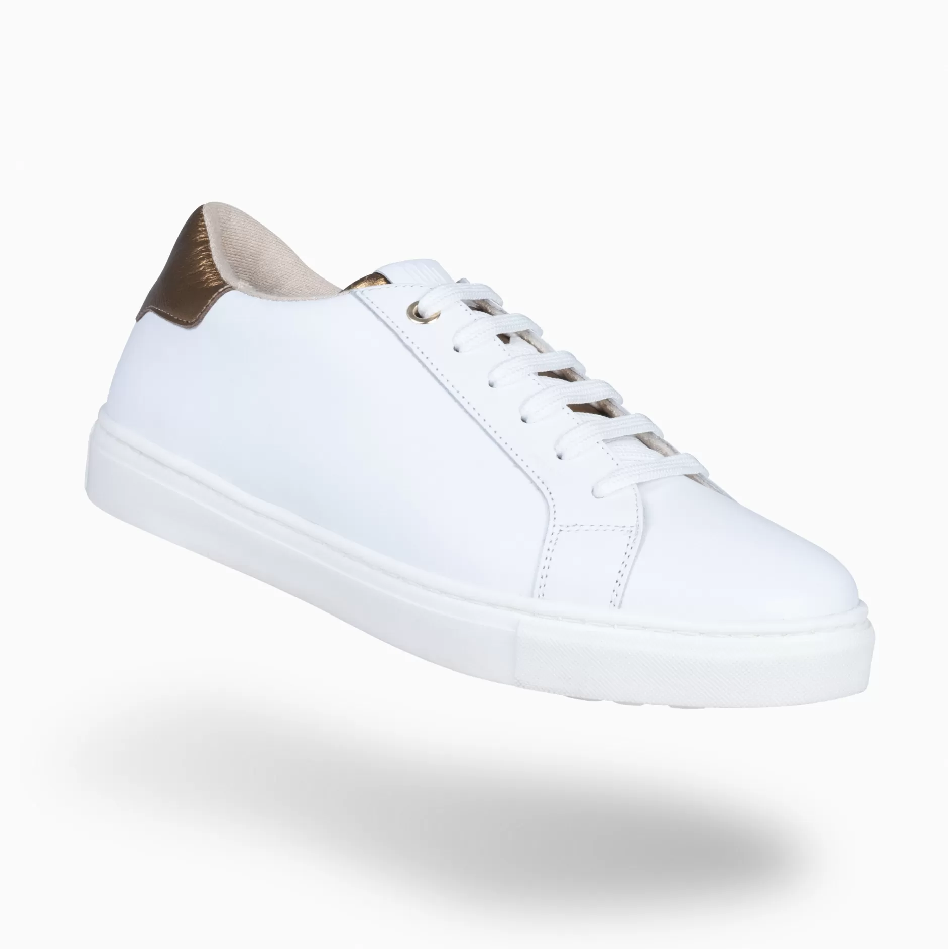 miMaO Deportivas<Sneaker - Zapatillas Casual De Mujer Blanco Bronce