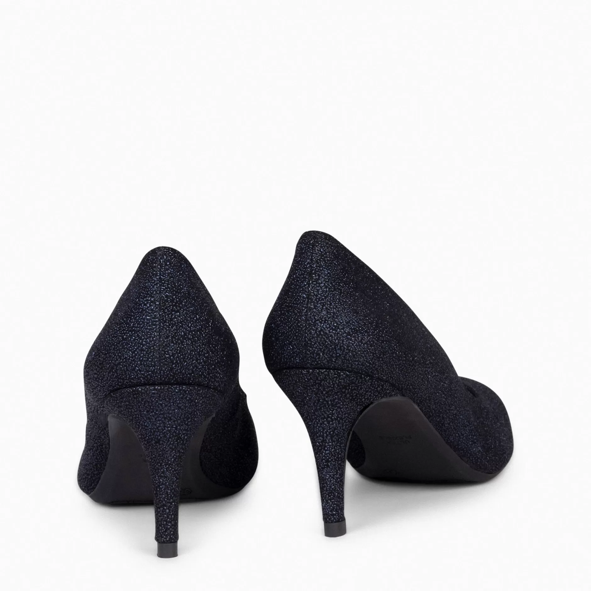 miMaO Zapatos De Fiesta<Stiletto Bright - Zapatos De Tacón De Aguja Con Textura De Grano Brillante Marino