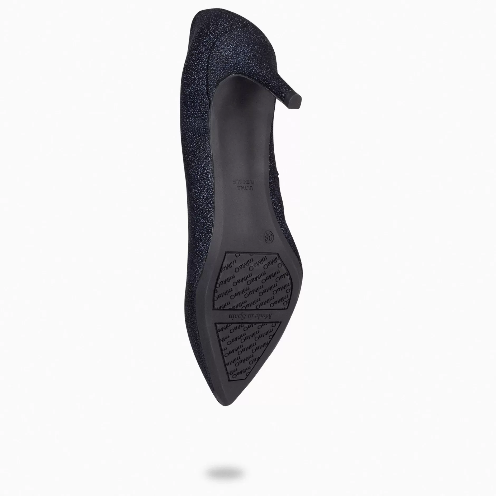 miMaO Zapatos De Fiesta<Stiletto Bright - Zapatos De Tacón De Aguja Con Textura De Grano Brillante Marino
