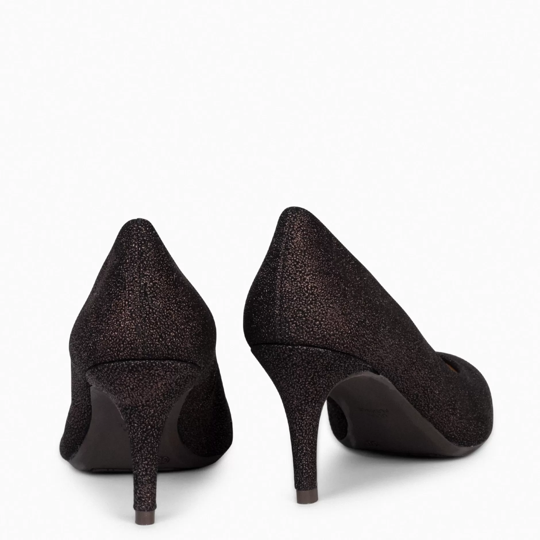 miMaO Zapatos De Fiesta<Stiletto Bright - Zapatos De Tacón De Aguja Con Textura De Grano Brillante Marron