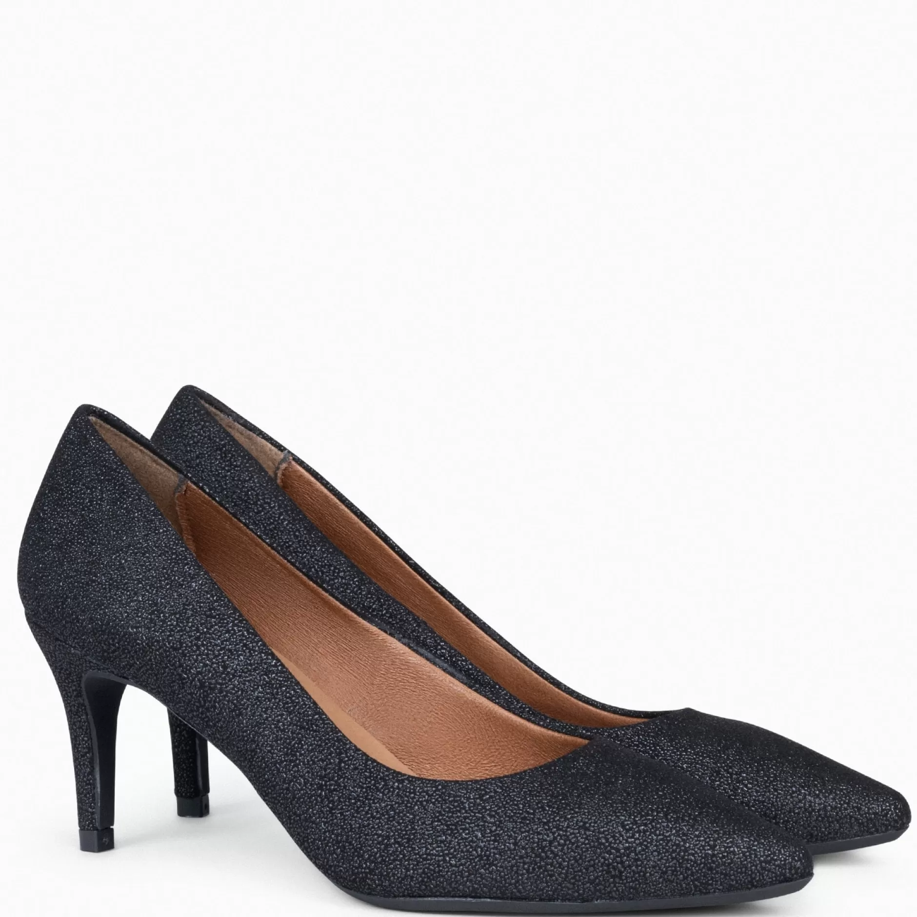 miMaO Zapatos De Fiesta<Stiletto Bright - Zapatos De Tacón De Aguja Con Textura De Grano Brillante Negro