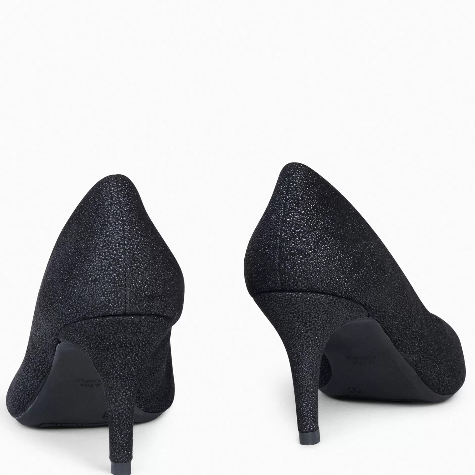 miMaO Zapatos De Fiesta<Stiletto Bright - Zapatos De Tacón De Aguja Con Textura De Grano Brillante Negro