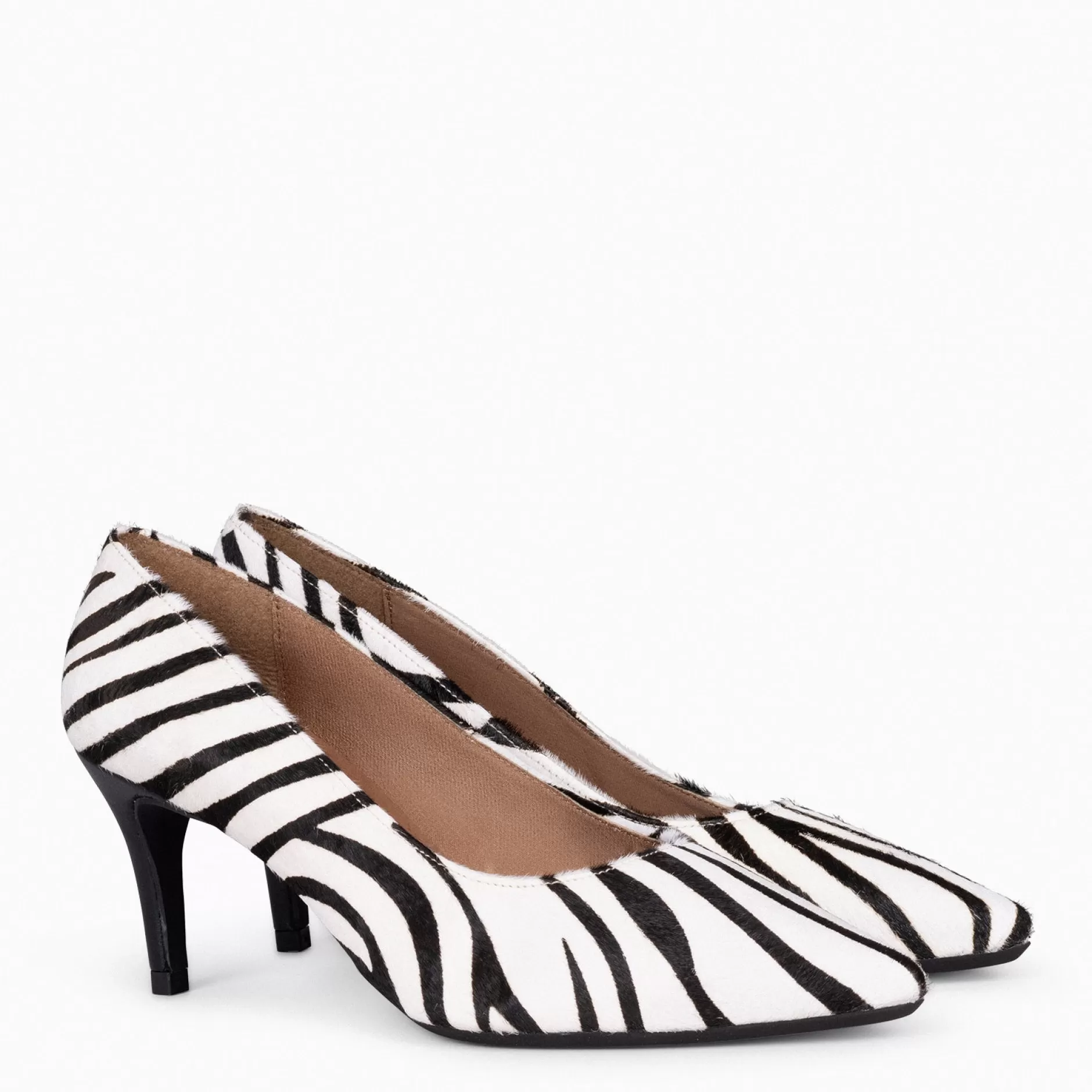 miMaO Zapatos De Fiesta<Stiletto Wild - Zapatos De Tacón De Aguja Con Animal Print Cebra Blanco