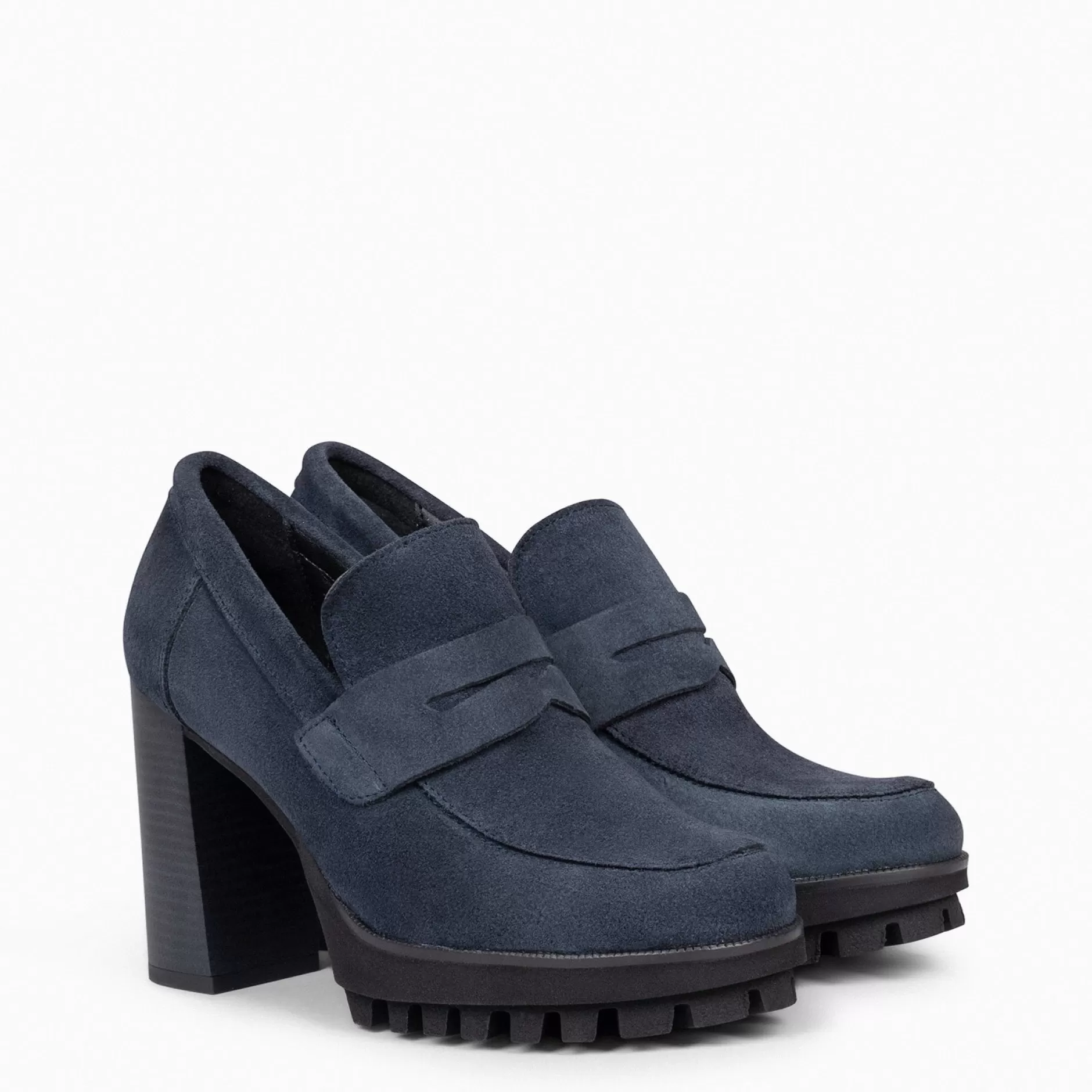 miMaO Mocasines Y Blucher<Trend – Mocasin Con Tacón Y Plataforma Azul