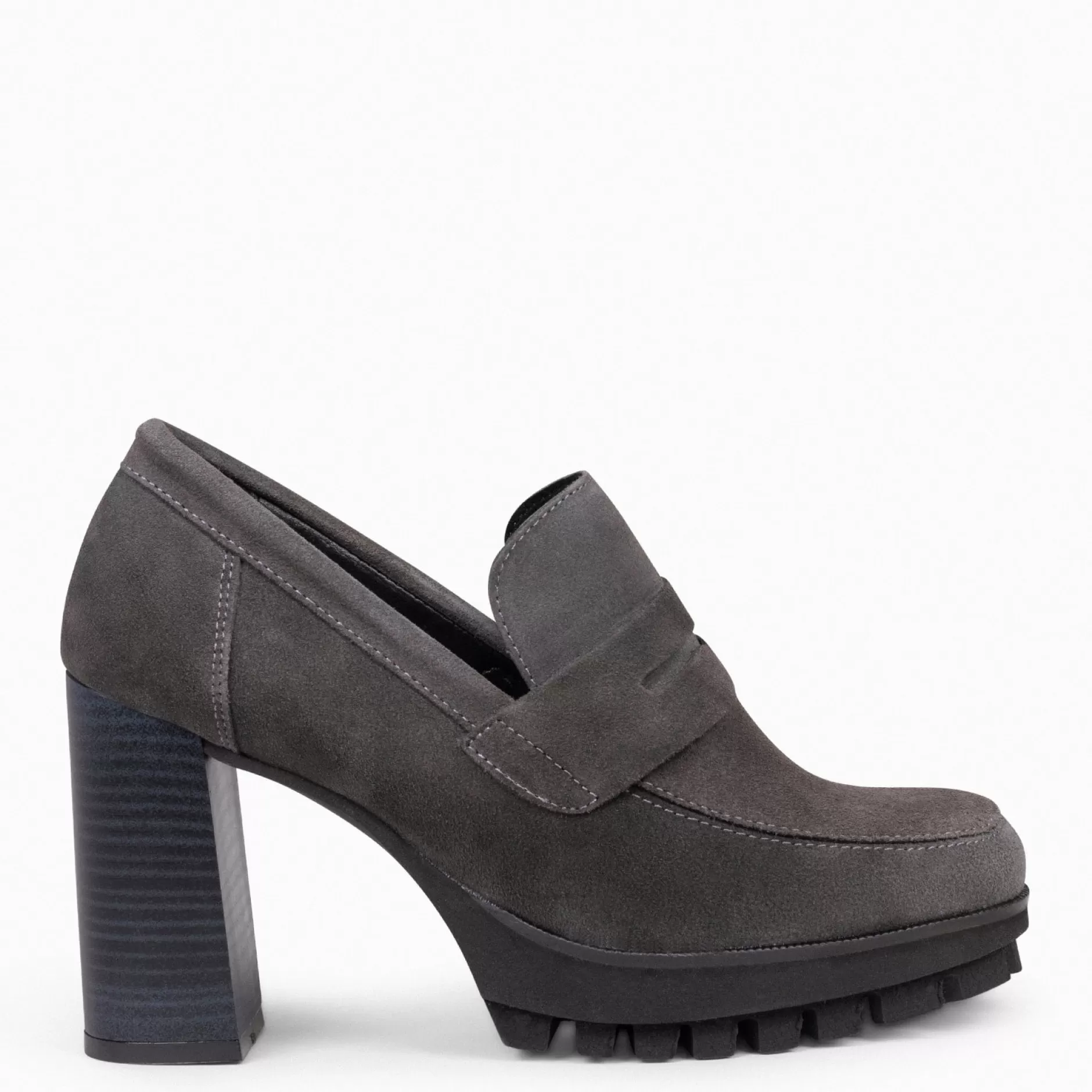 miMaO Mocasines Y Blucher<Trend – Mocasin Con Tacón Y Plataforma Gris