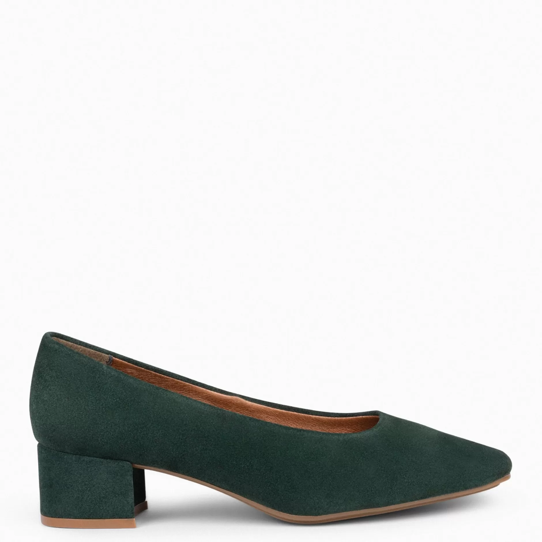 miMaO Urban Zapatos De Tacón<Urban Lady - Zapatos De Tacón Bajo De Serraje Verde Botella