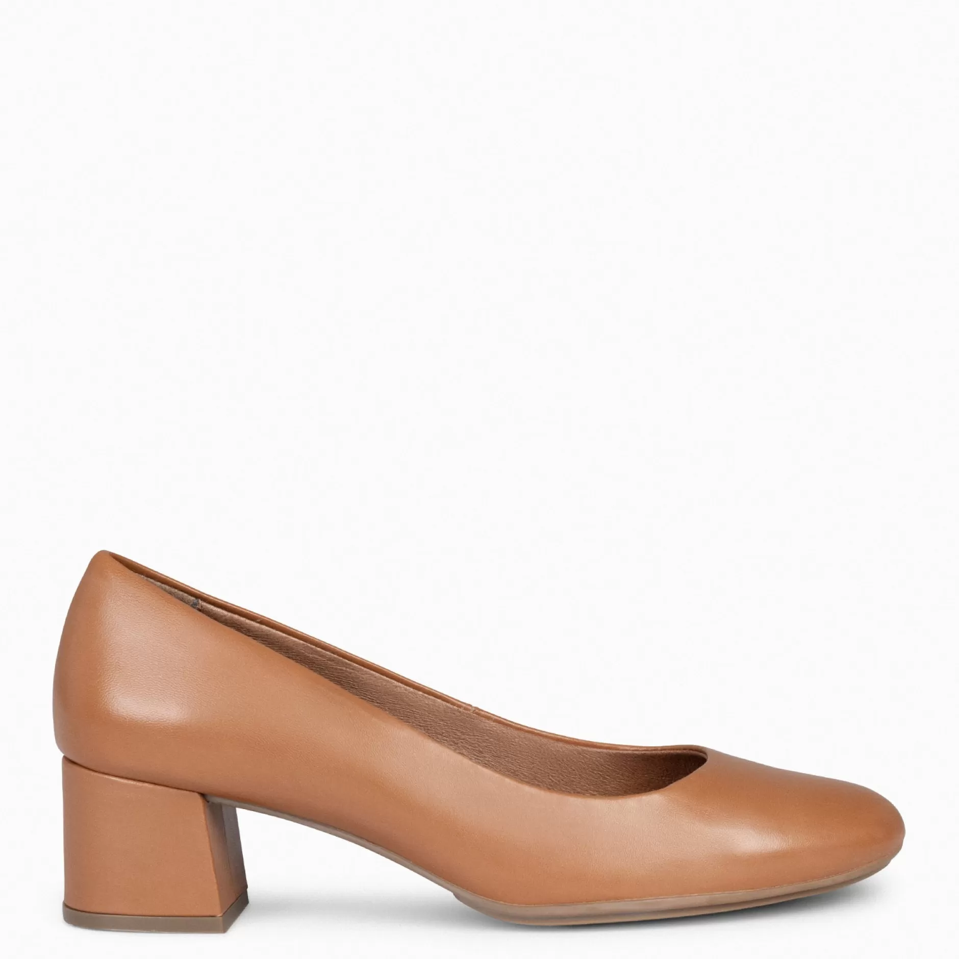 miMaO Urban Zapatos De Tacón<Urban Redondo Salon - Zapatos De Tacón Bajo De Napa Camel