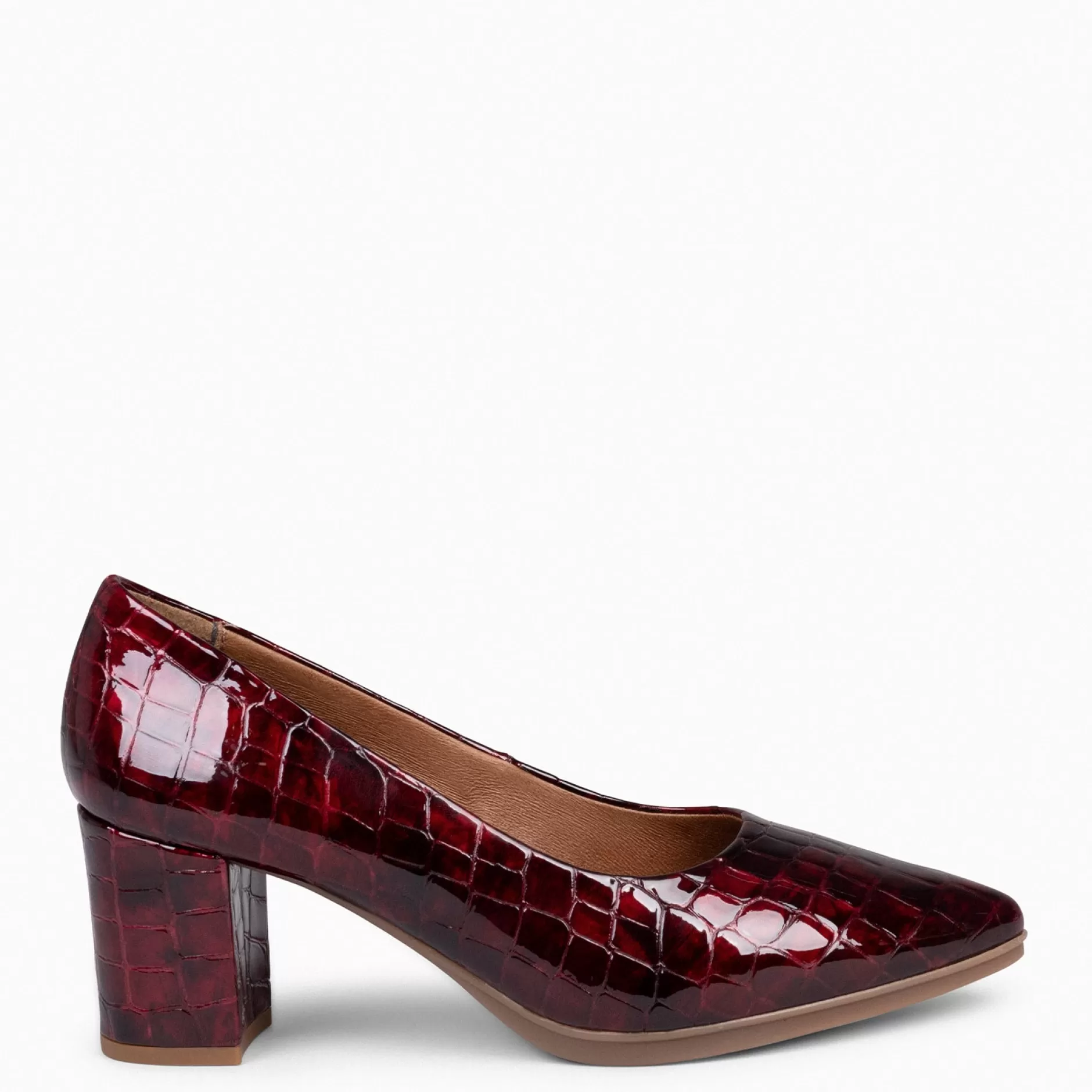 miMaO Zapatos De Fiesta<Urban S Coco – Zapatos De Tacón Con Textura De Cocodrilo Burdeos